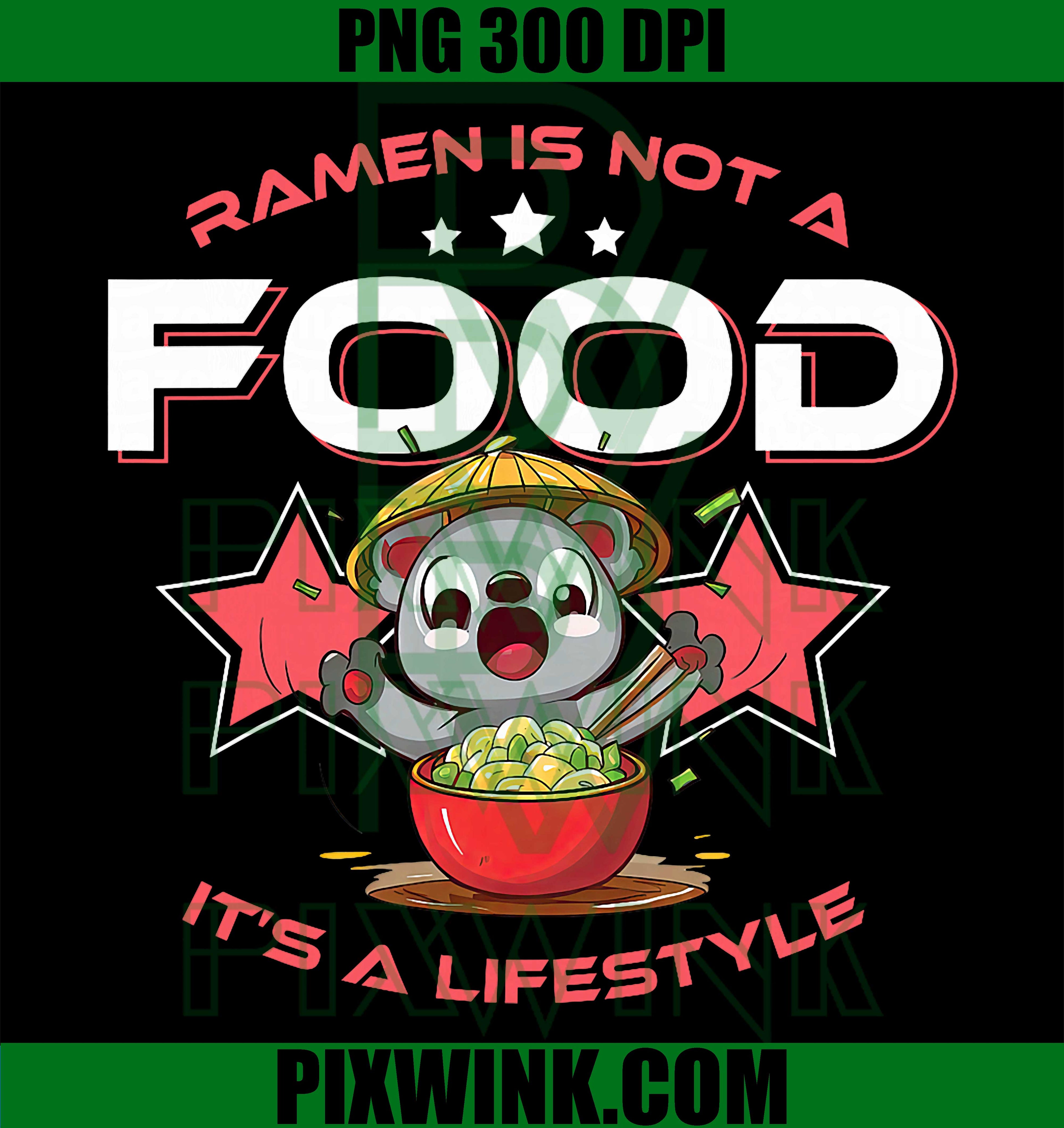 Ramen Lifestyle Koala PNG, Crazy Ramen Quote Animal Design PNG