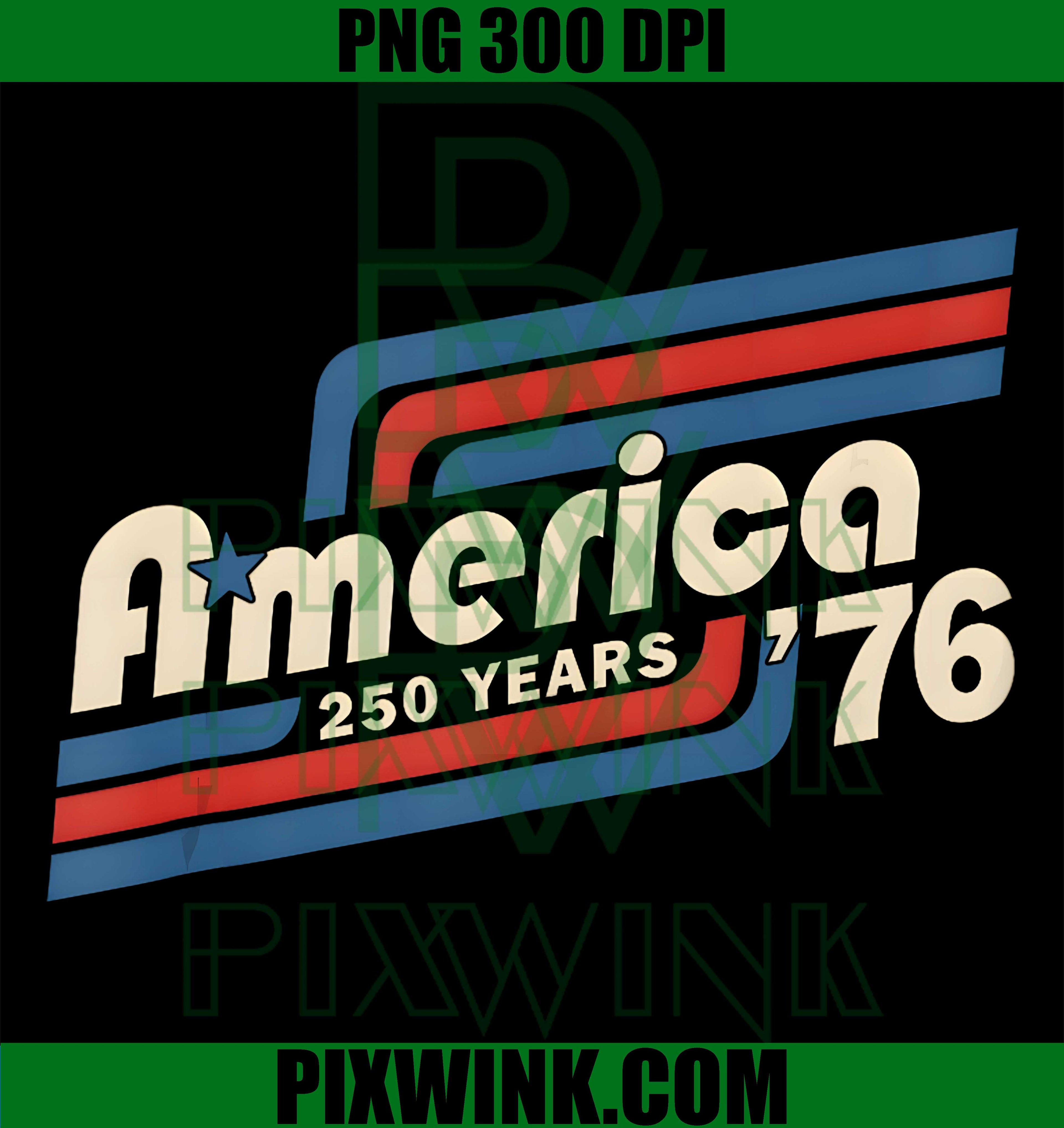 America Retro 250 Years PNG, 250th Anniversary PNG, USA 1776 2026 PNG