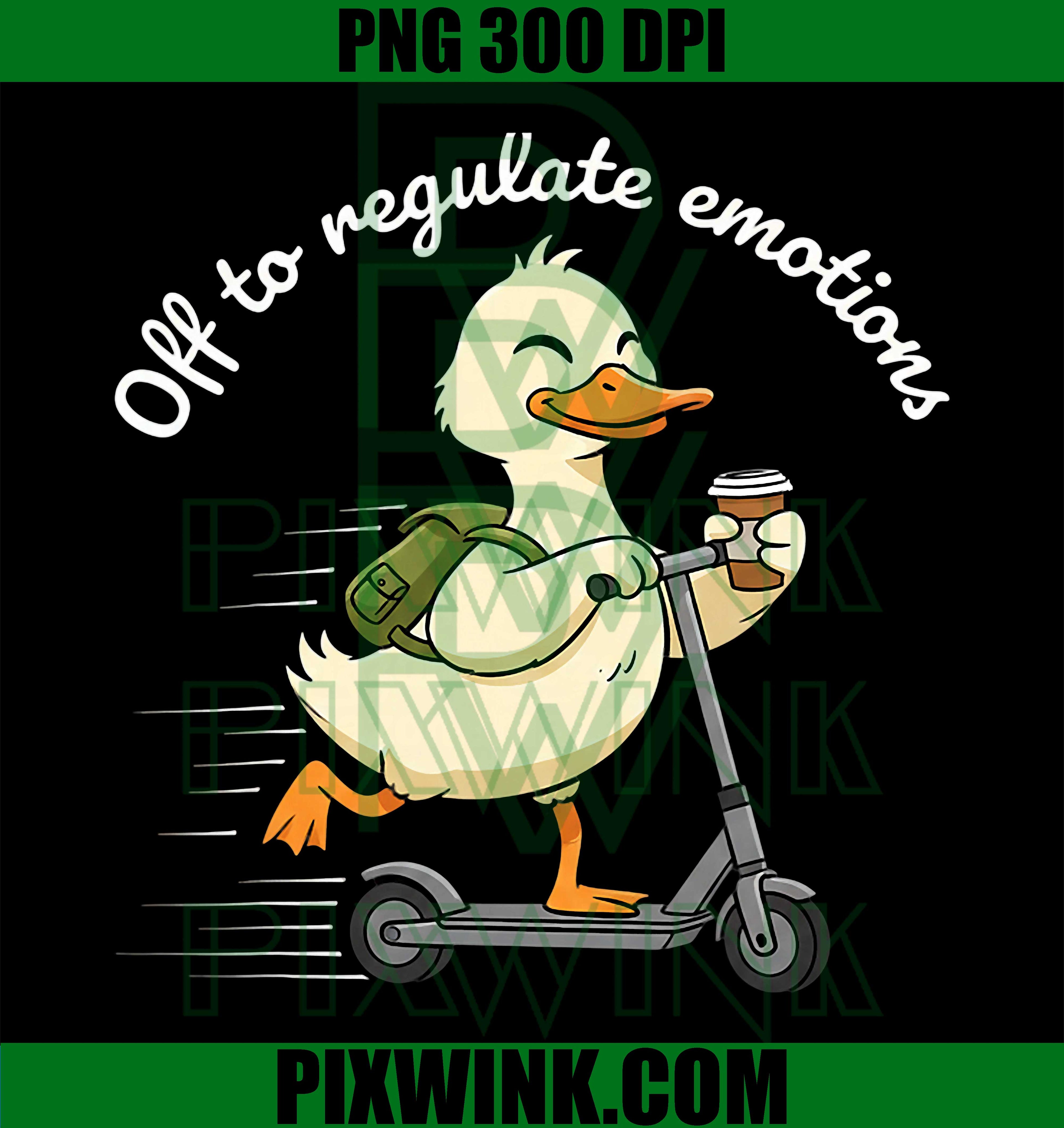 Regulate Emotions Goose PNG, Funny Counselor Goose PNG, Therapy Goose PNG
