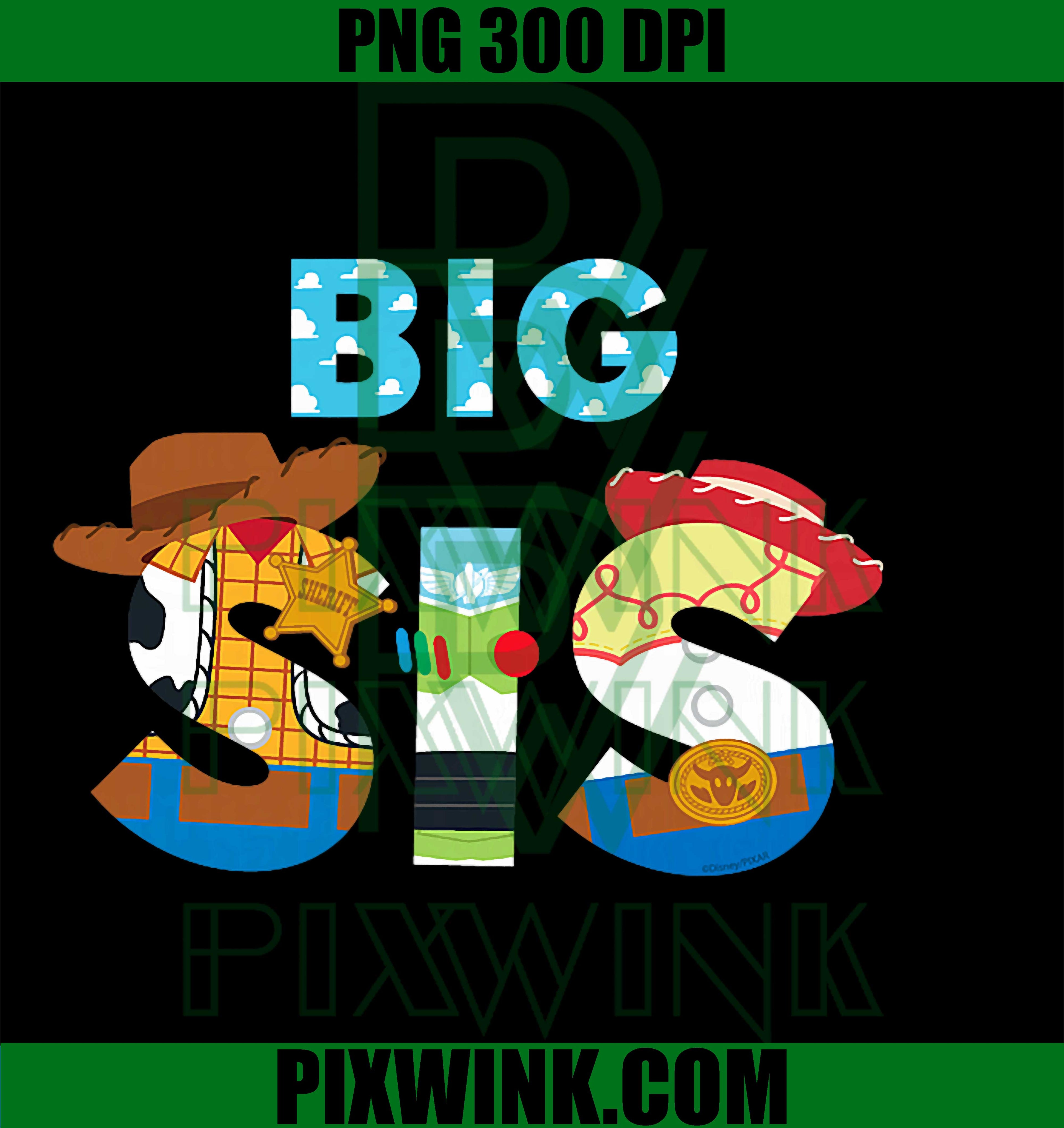 Disney and Pixar's Toy Story Big Sis Family Trip Matching PNG
