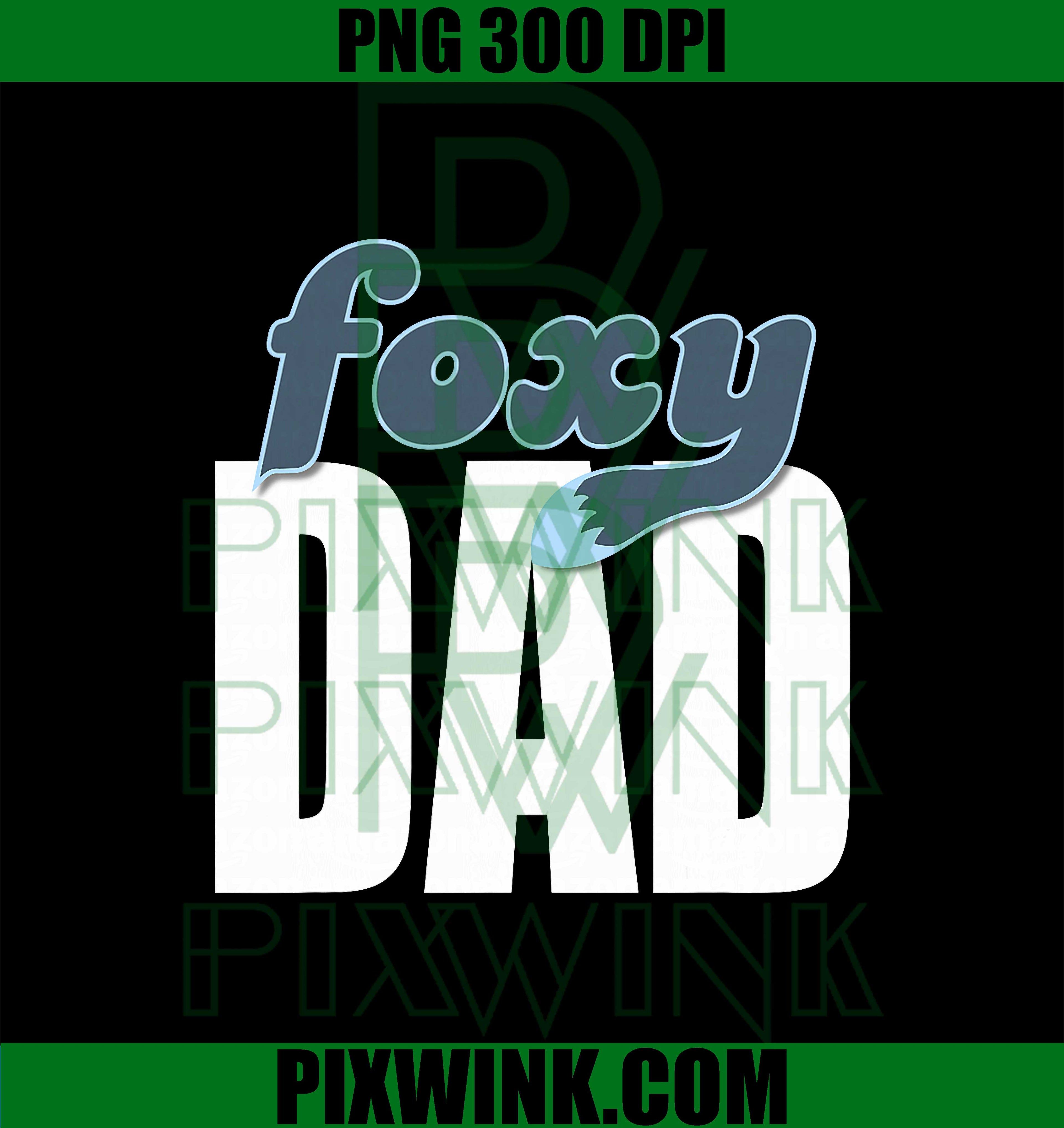 Funny Foxy Dad Retro Vintage Design PNG