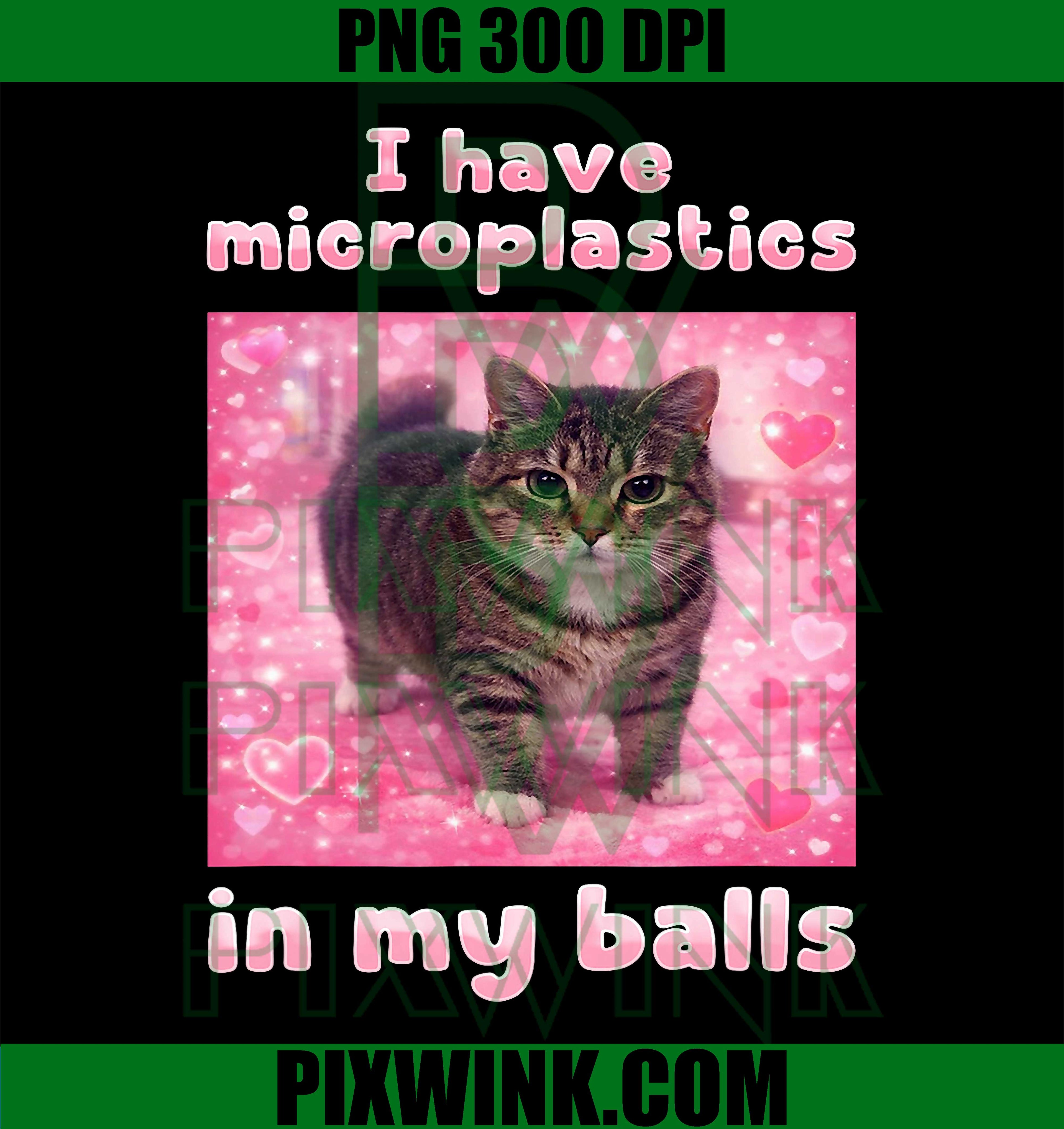 Microplastics PNG, Funny Cat PNG, Meme PNG