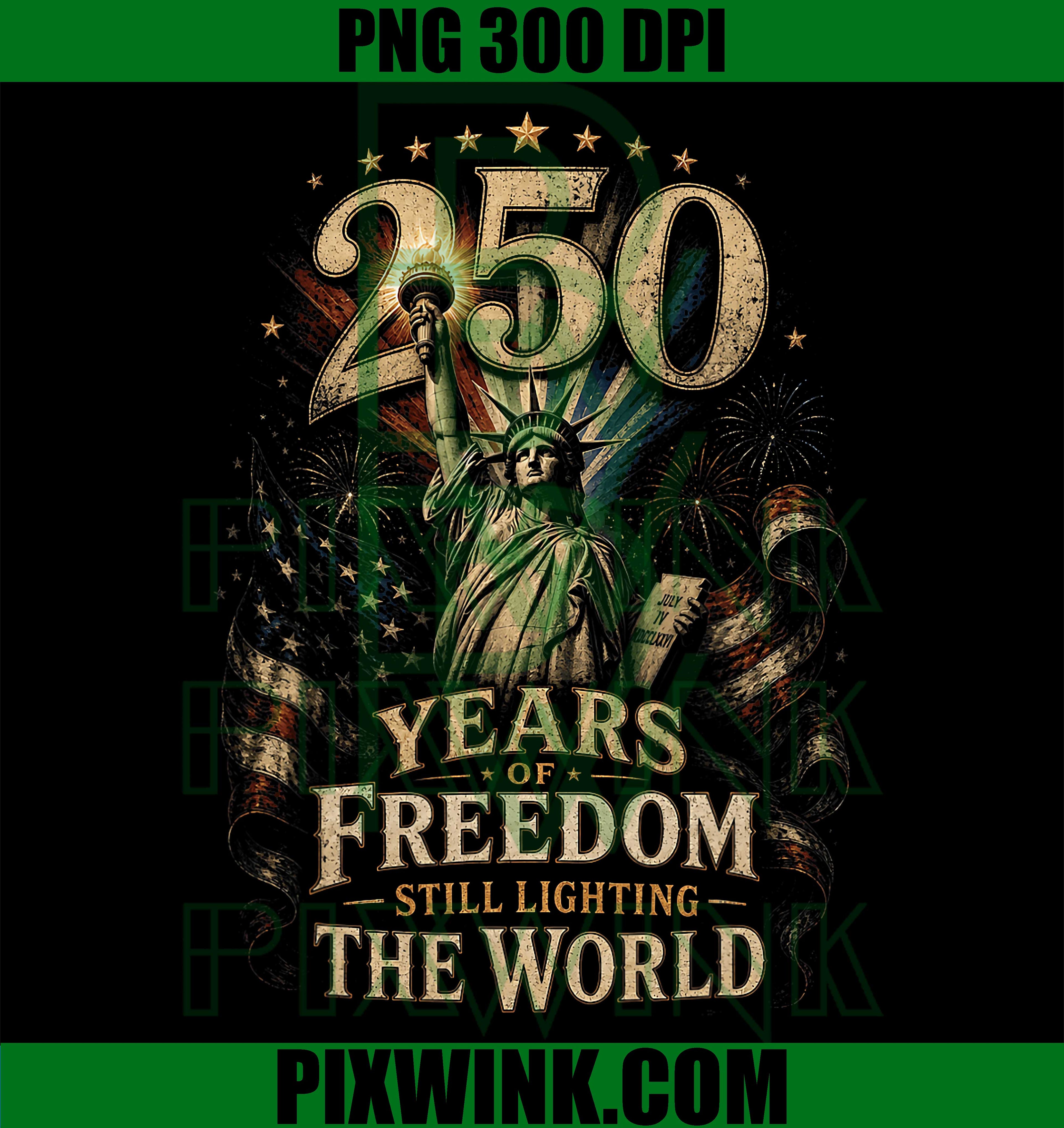 250 Years Of Freedom 250 Anniversary PNG, USA 4th July Graphic PNG