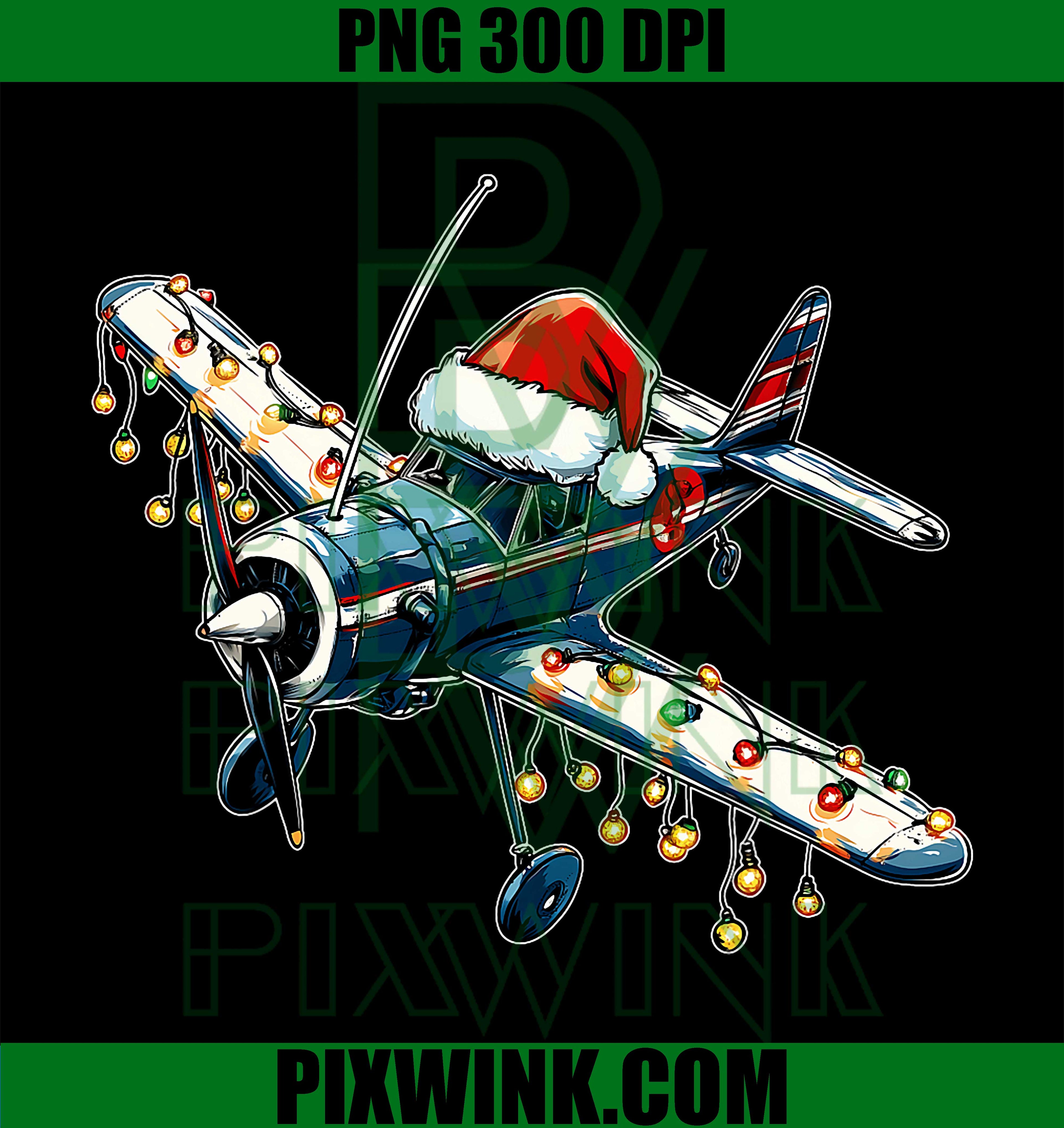 RC Airplane Model Flight Pilot Christmas Hat Xmas PNG