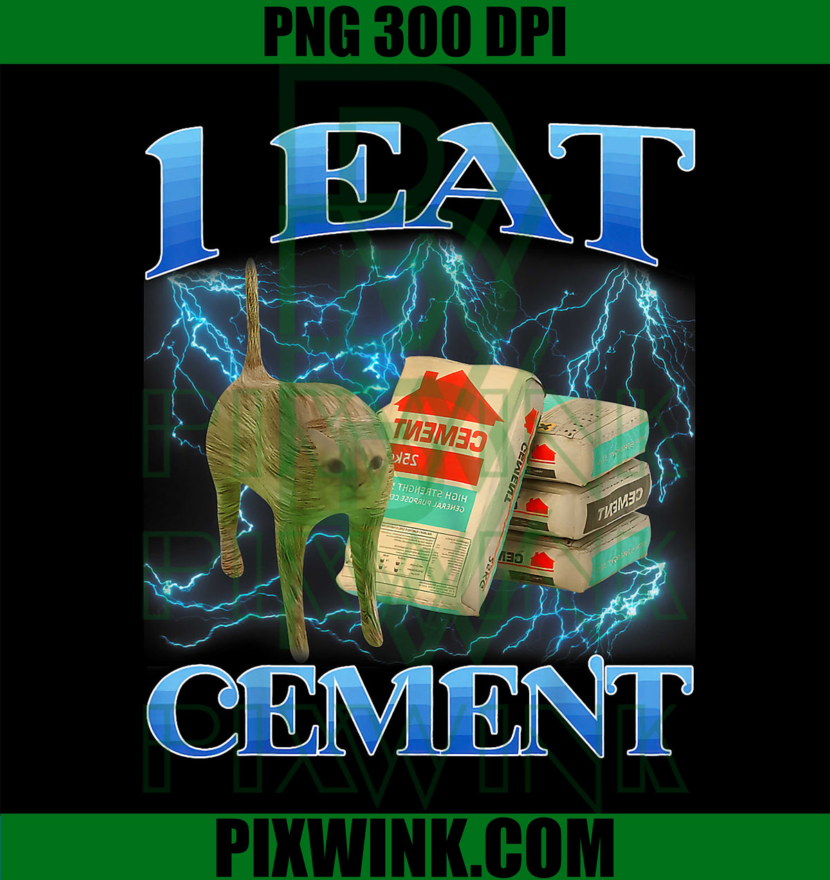 I Eat Cement, Funny Cat Meme Internet Memes Gen-Z PNG