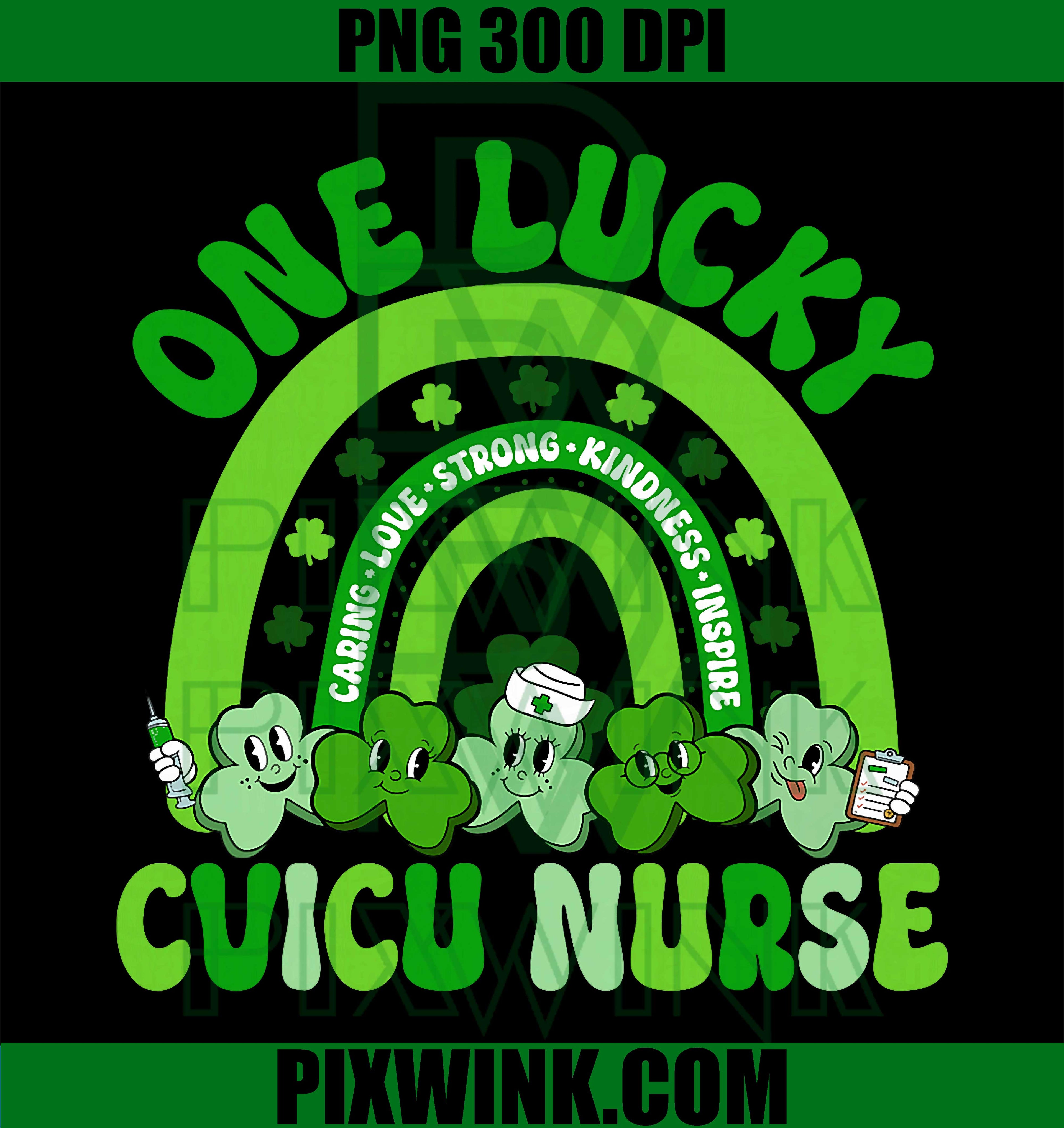 Lucky CVICU Nurse PNG, St Patricks Nurse PNG, Critical Care Nurse PNG