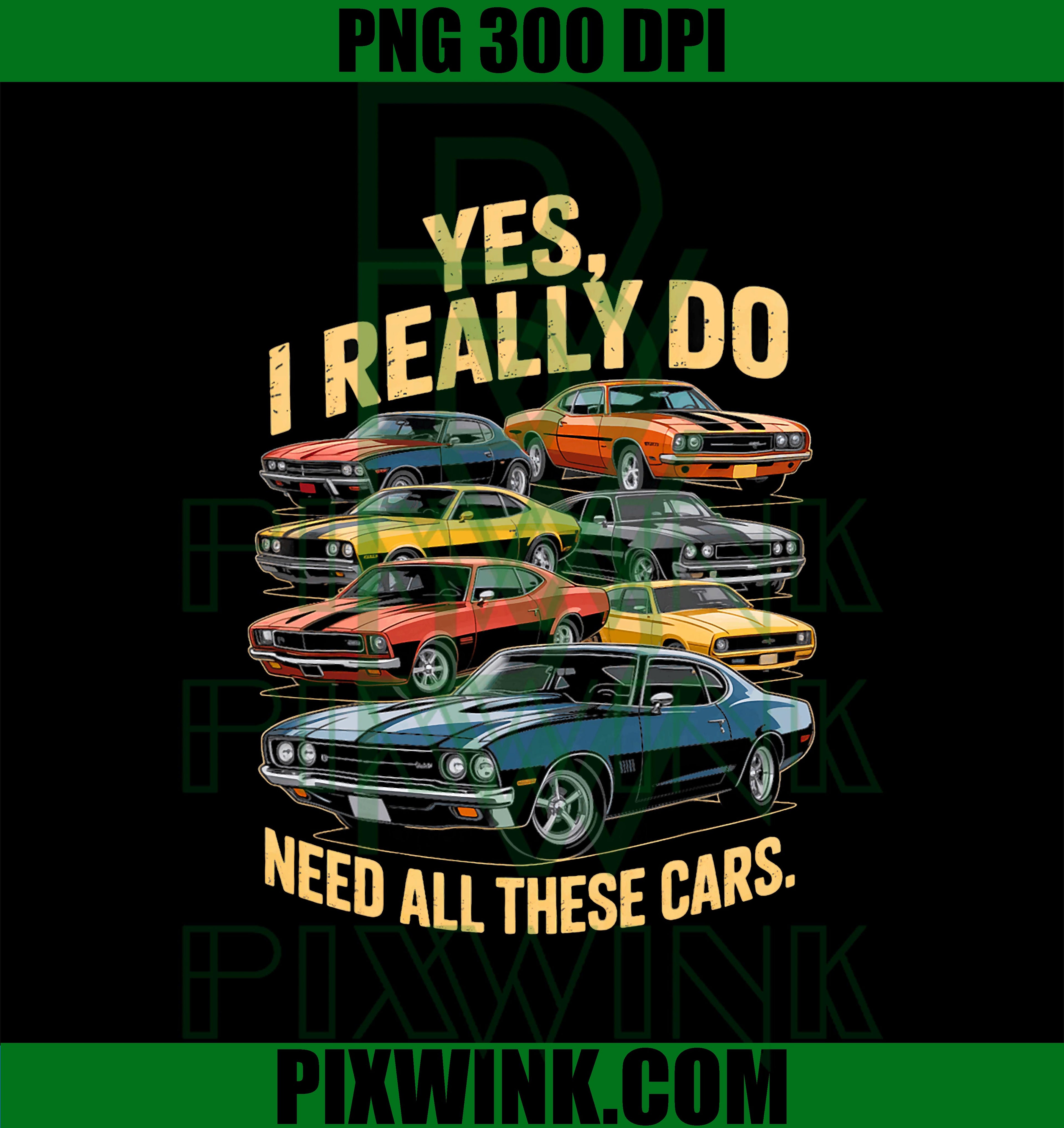 Retro American Muscle Car PNG