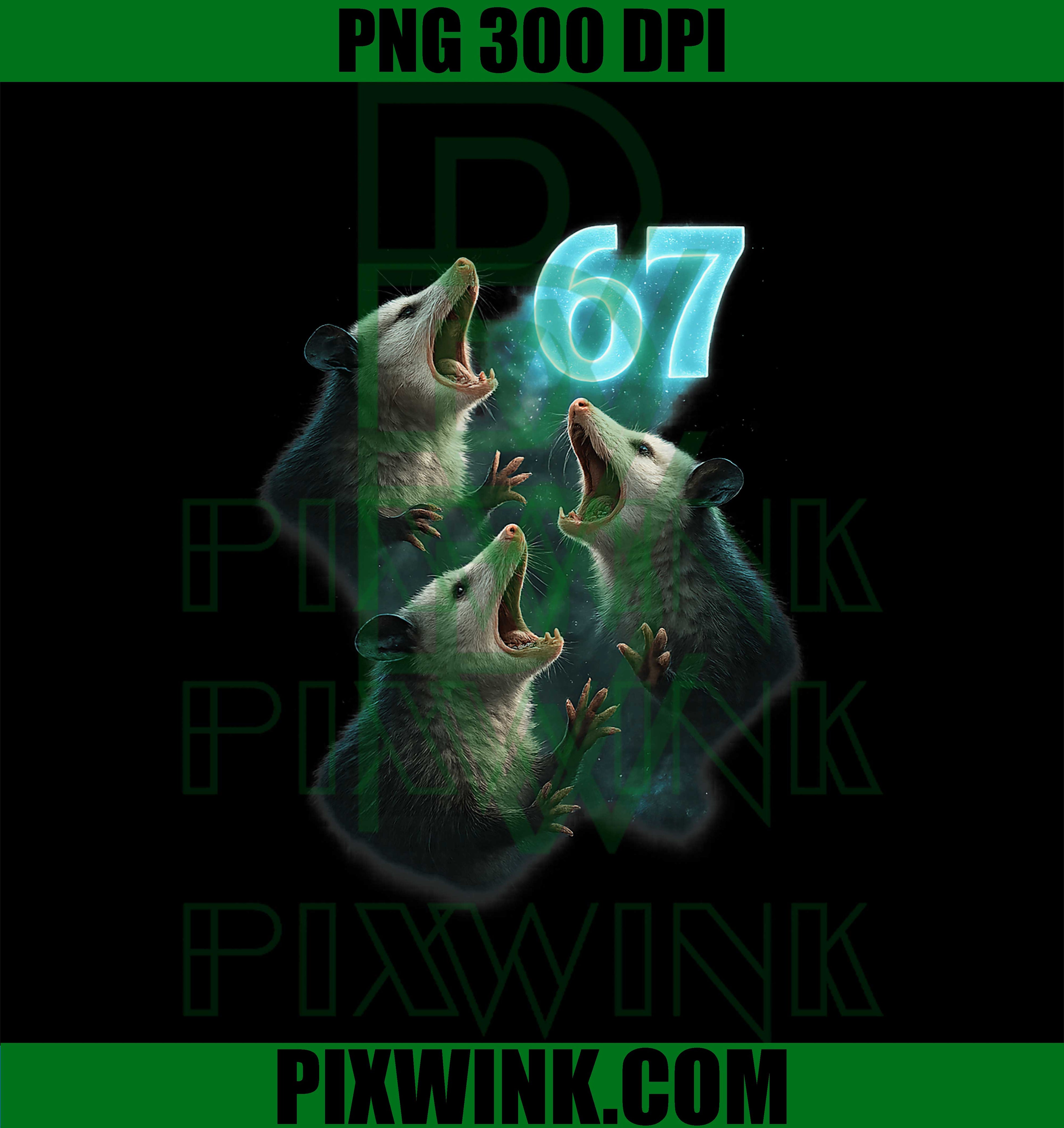 67 Meme, Possum Howling at The Moon 67, 6 7 Brainrot PNG