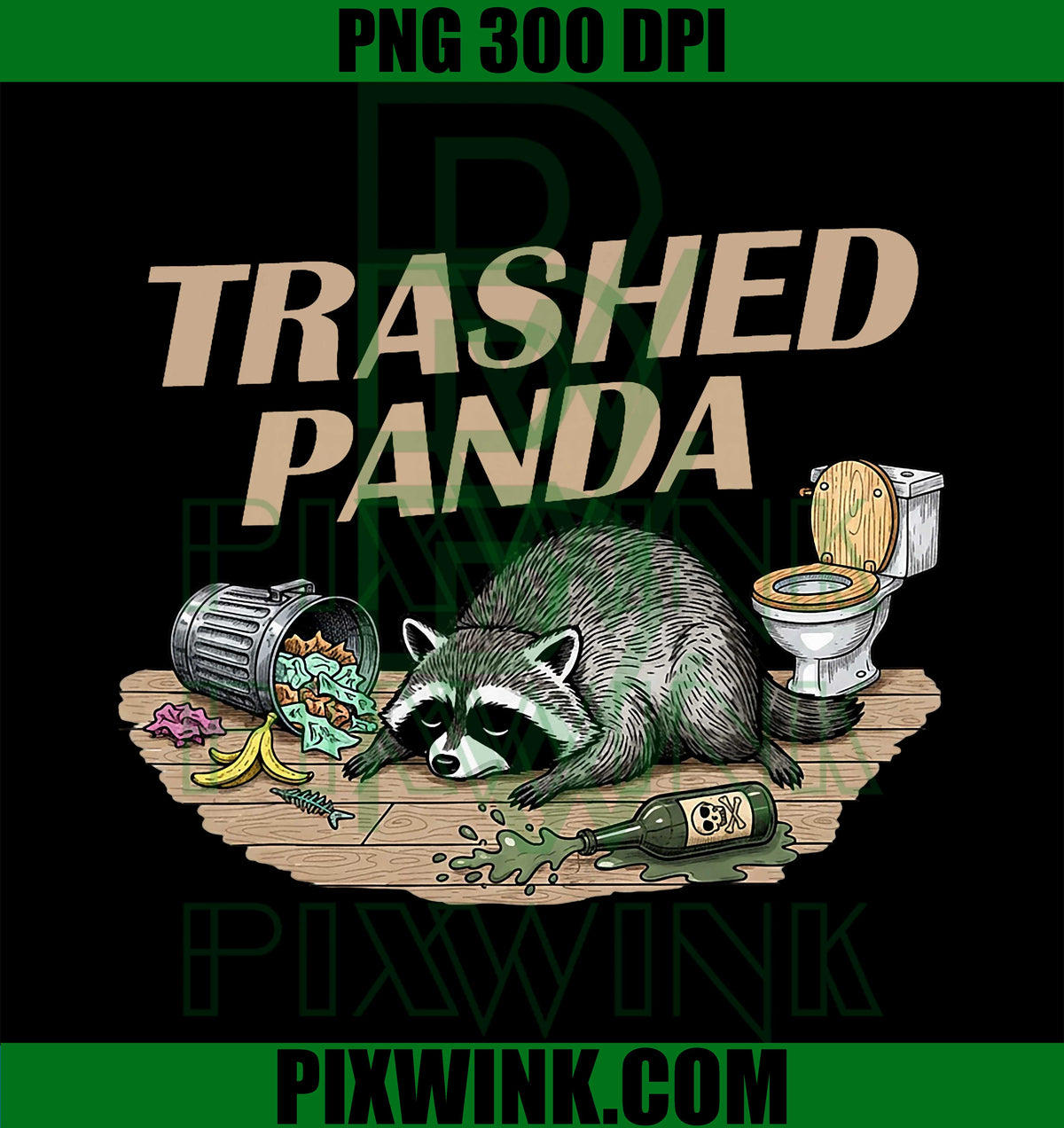 Funny Trashed Panda Raccoon – Drunk Raccoon Meme PNG