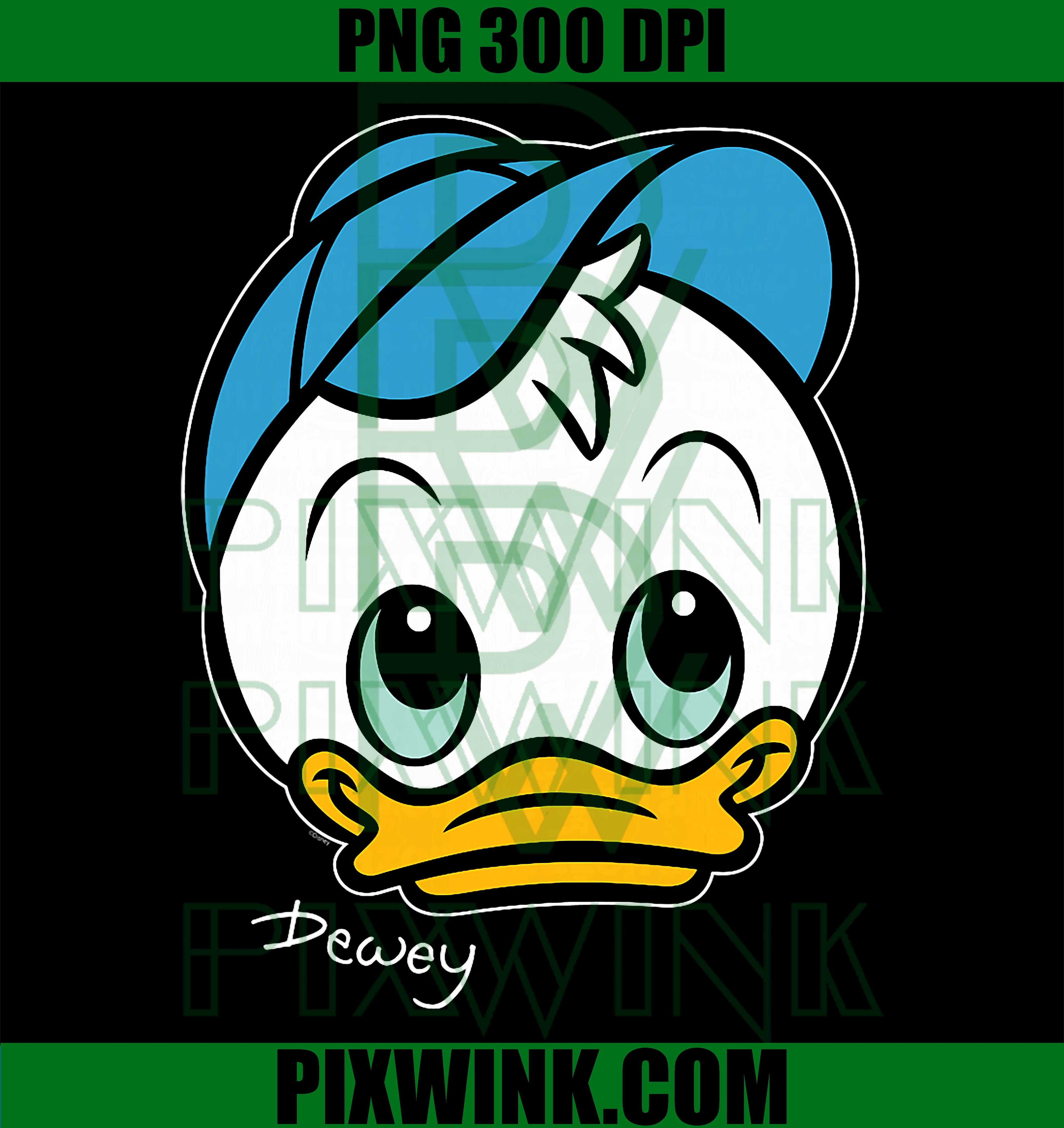 Disney Dewey Big Face Huey Dewey & Louie Duck Trip Matching PNG