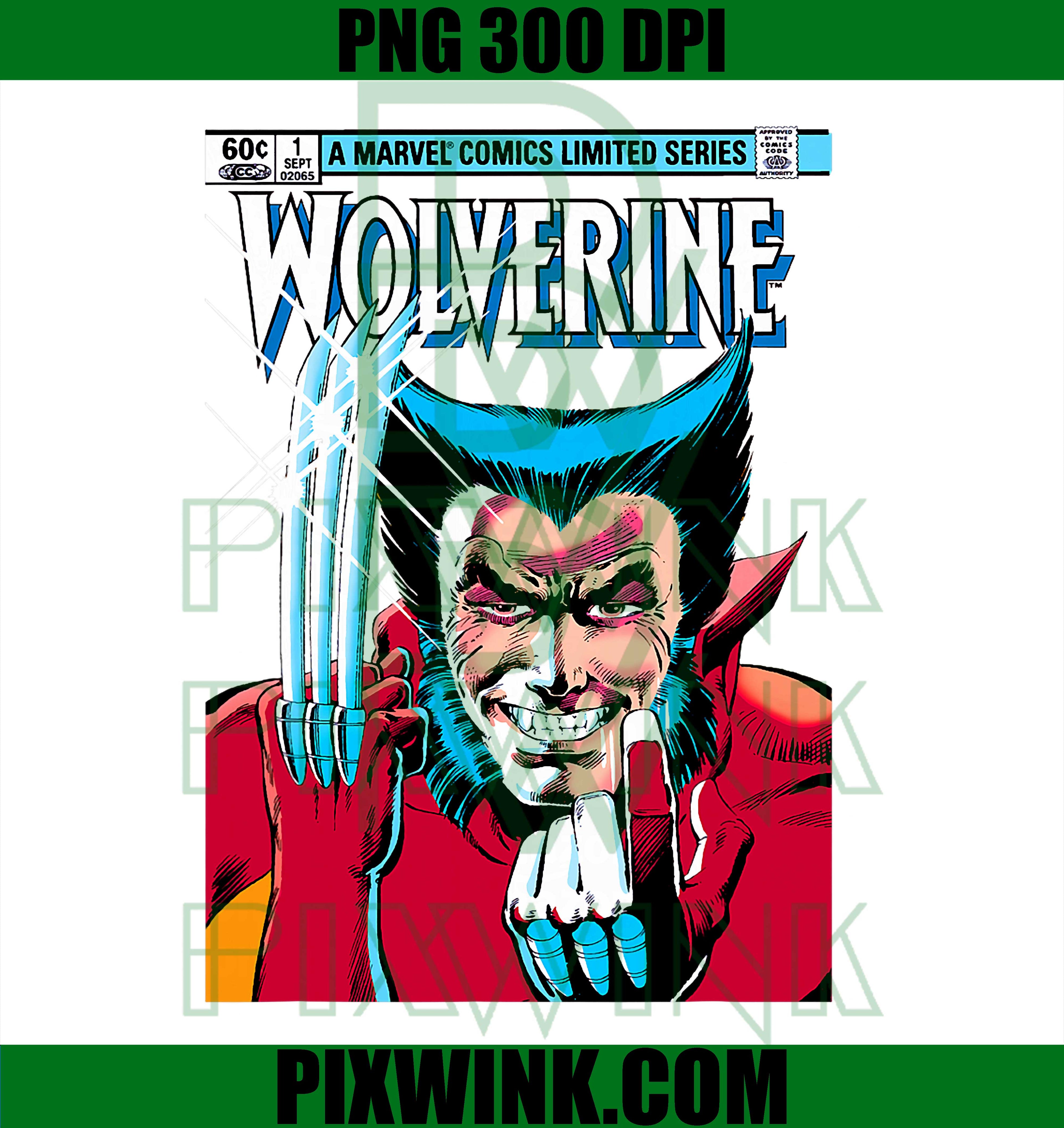 Marvel X-Men Limited Series Wolverine Comic Book Cover PNG