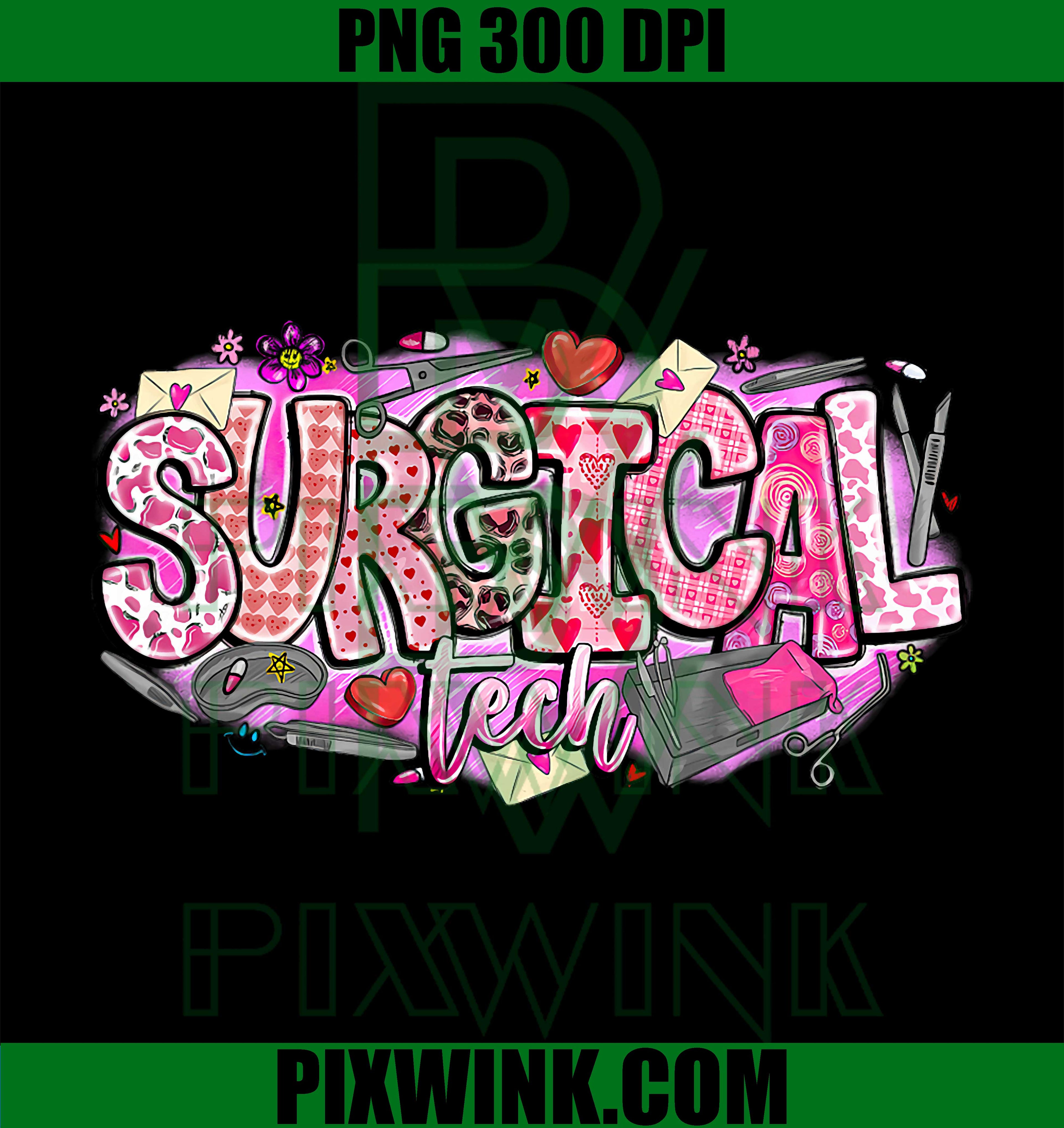Retro Surgical Tech Valentine PNG, Surgical Technologist Surgery PNG