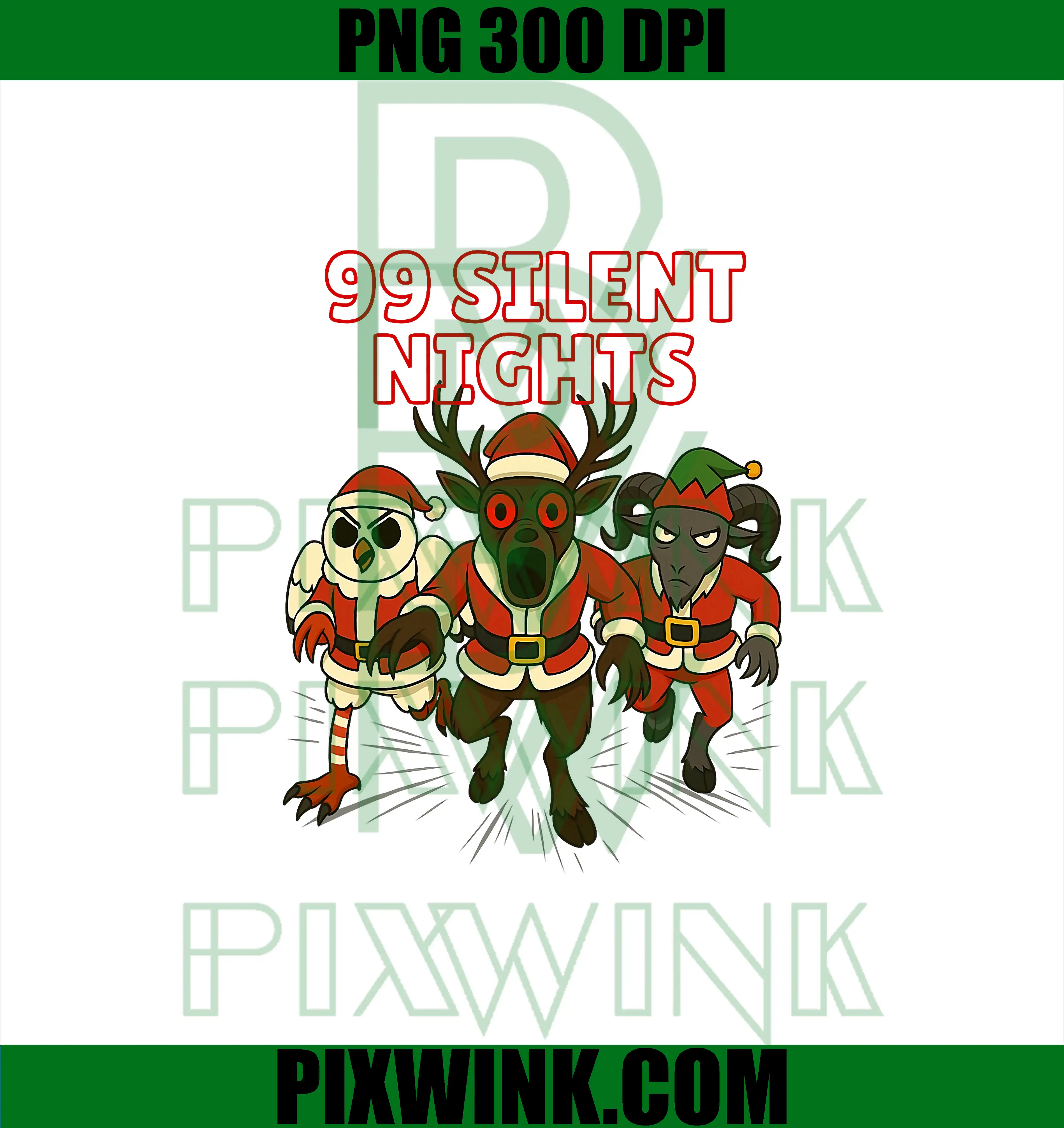 99 Silent Nights in The Forest PNG, Christmas Holiday for Gamers PNG