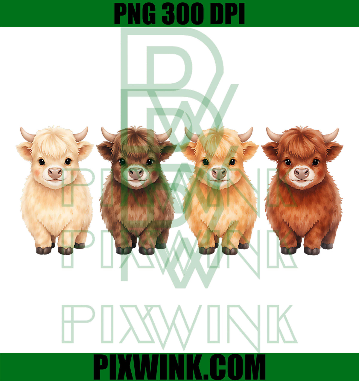 Scottish Highland Cow PNG, Cute Farm Animal PNG, Cattle Design PNG