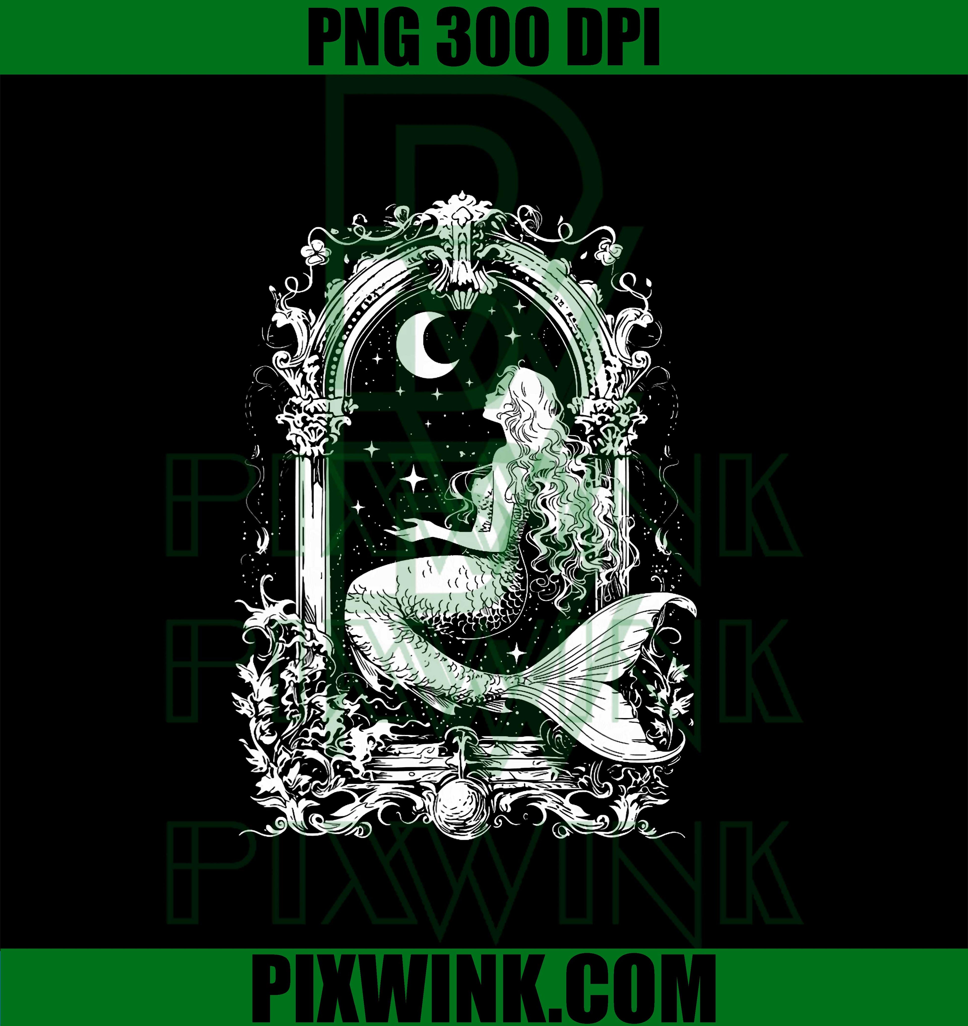Fairycore Celestial Mermaid Aesthetic Goth Mermaidcore PNG