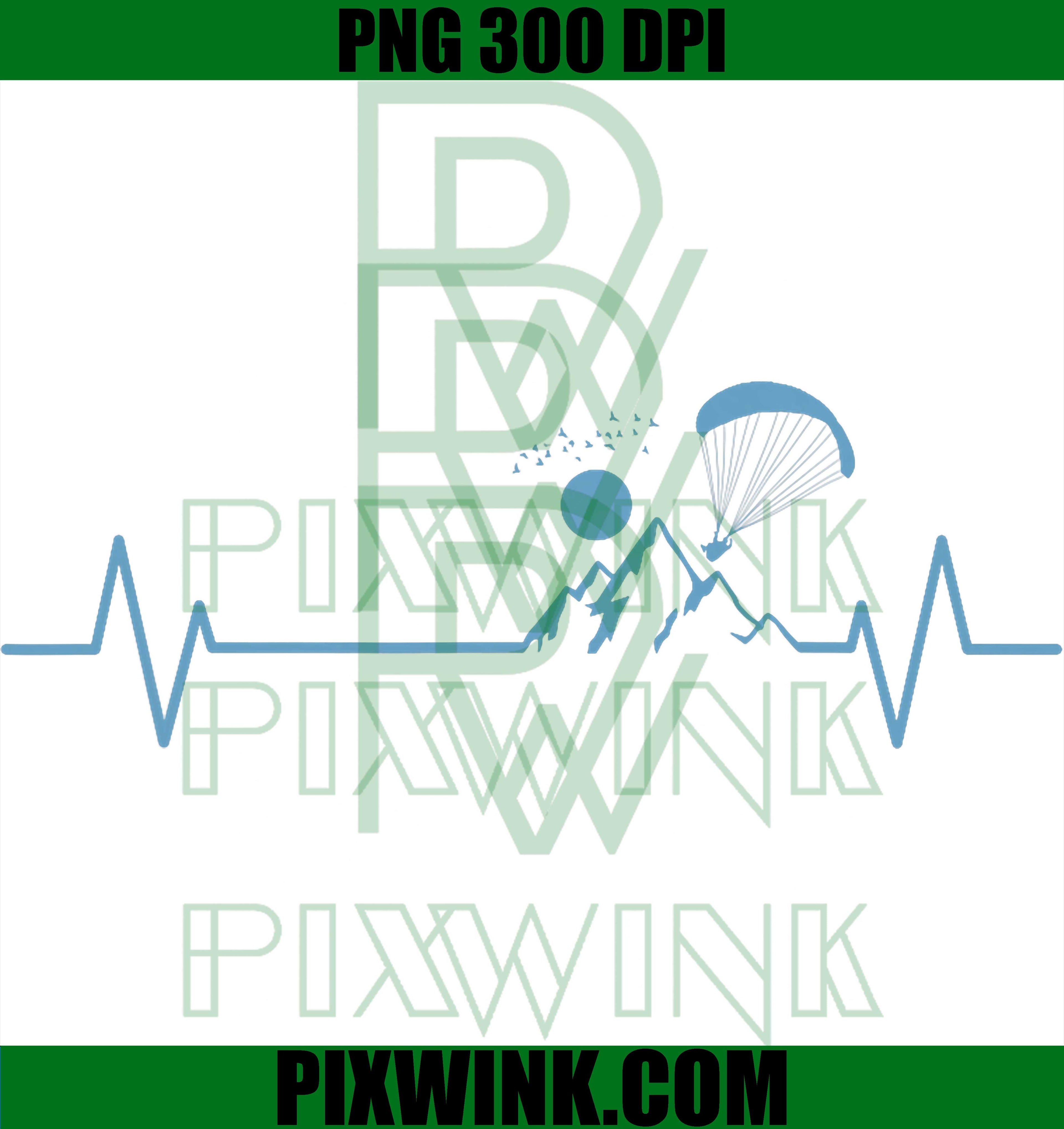 Paragliding Heartbeat PNG, Paragliding Line PNG, Extreme Sports PNG