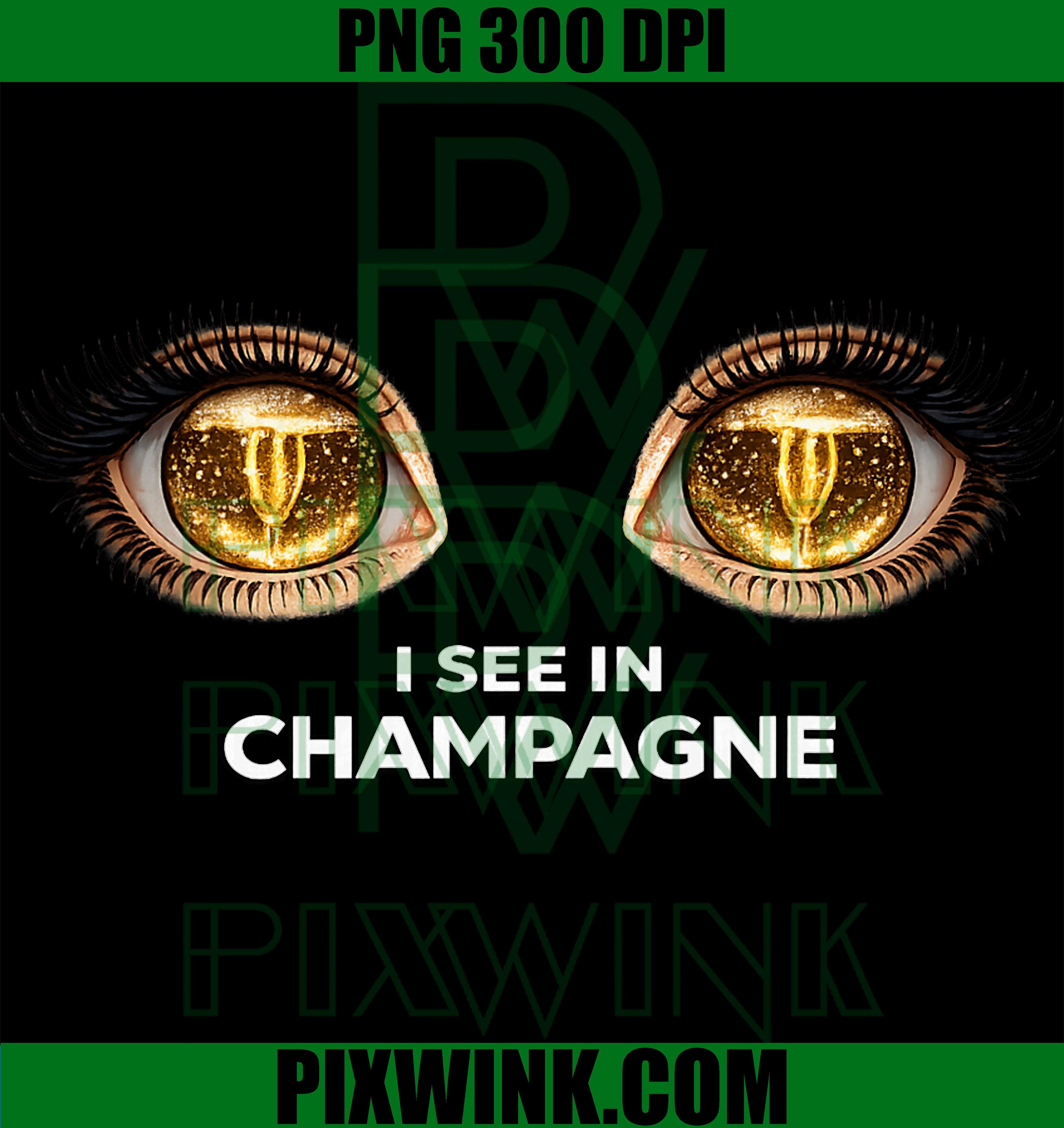 Champagne PNG, Kaleidoscope Eyes PNG, Women Celebrate Drink PNG