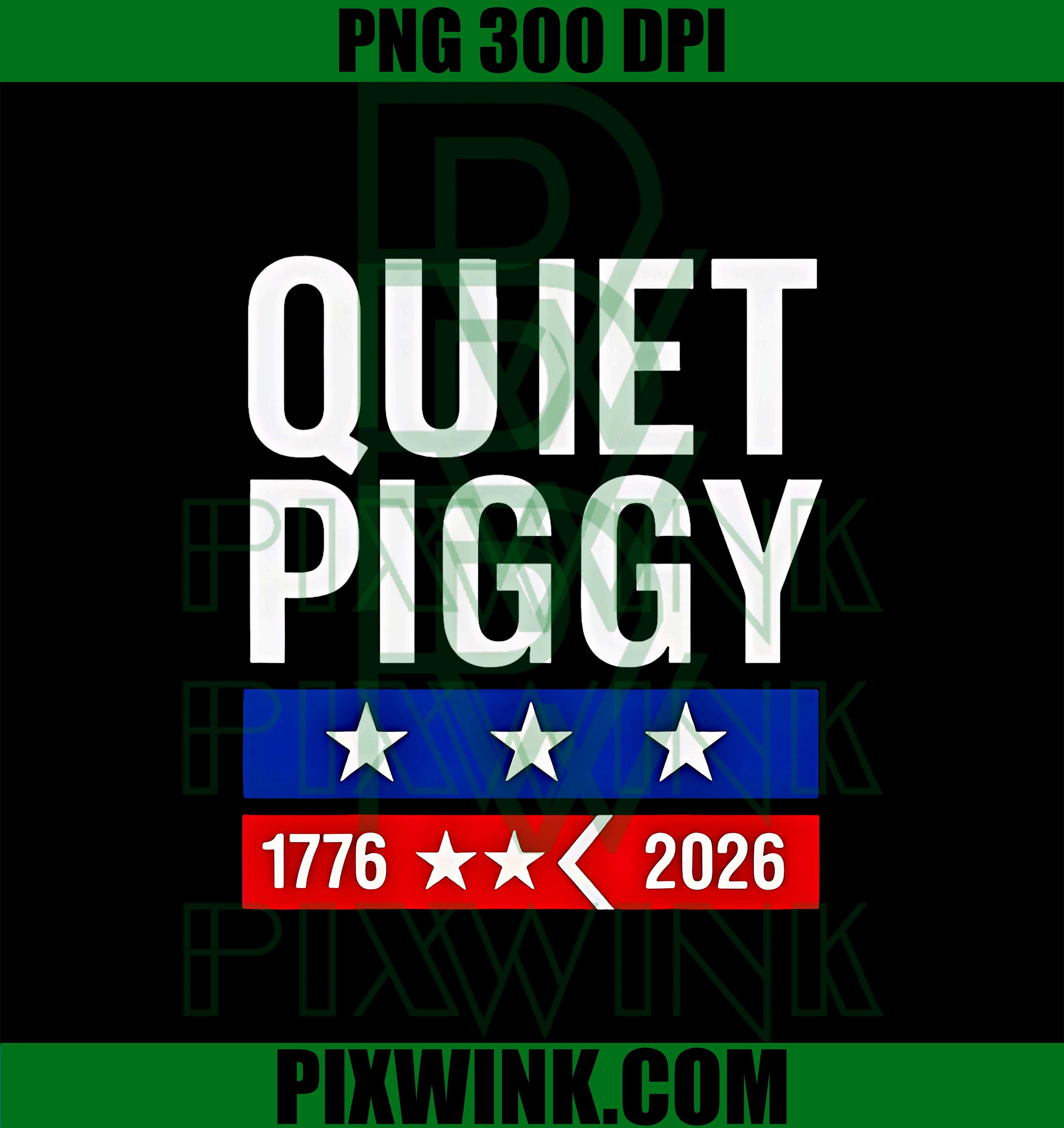 Funny Quiet Piggy PNG,  Funny Political PNG, Viral Quiet Piggy PNG