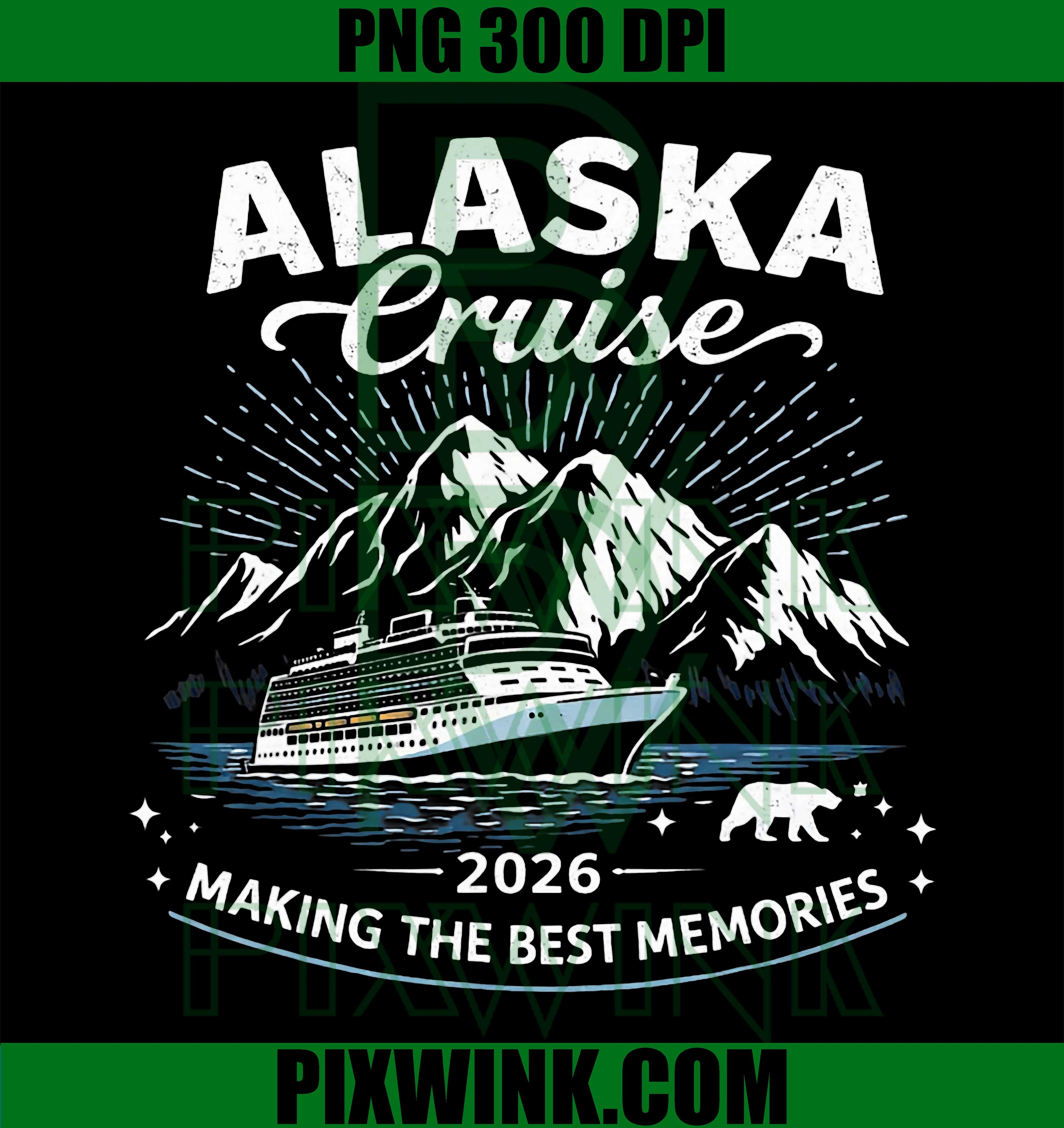 Alaska Cruise 2026 PNG, Family Cruise Vacation PNG