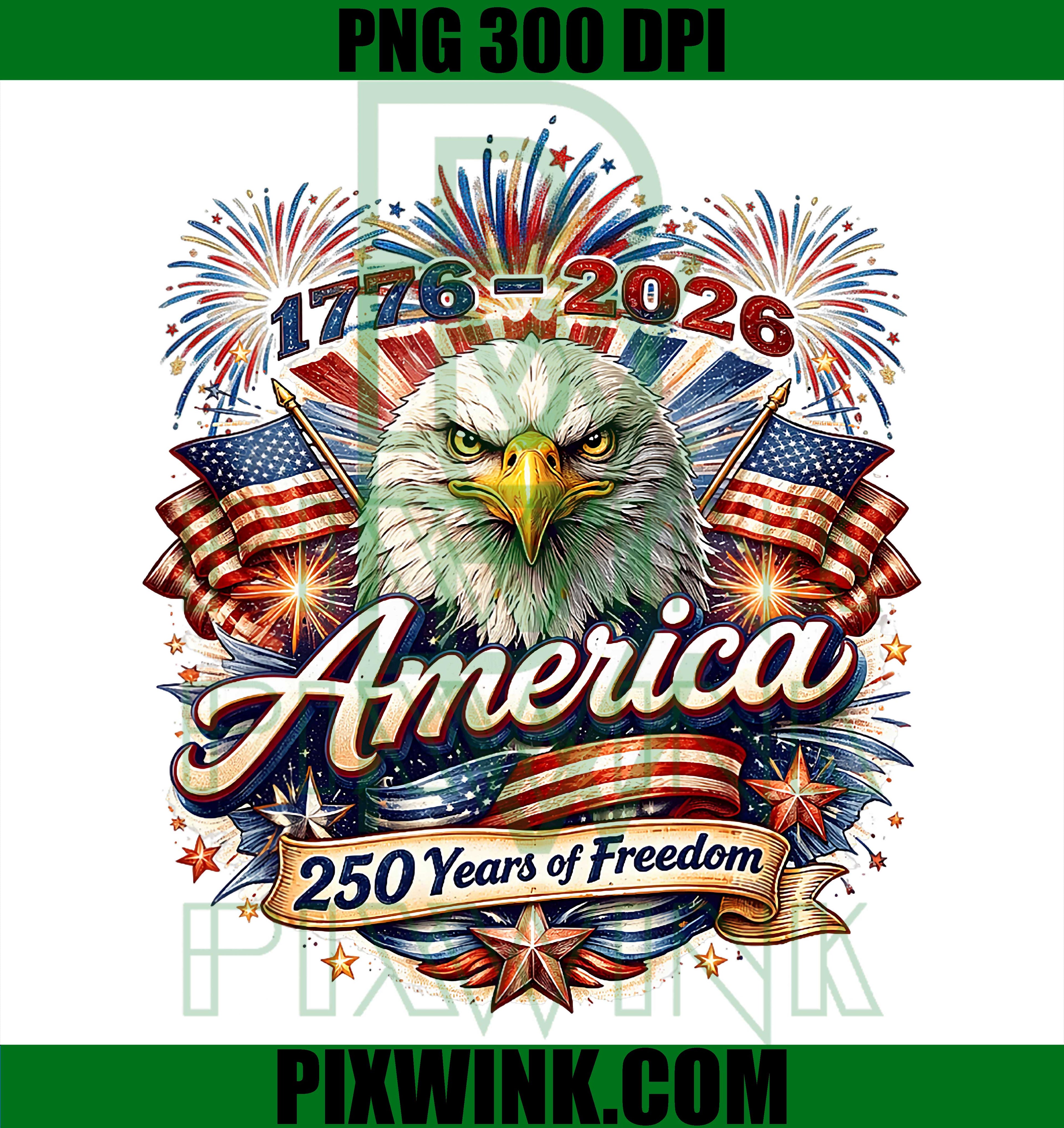 250 Years American PNG, USA 1776 2026 Birthday PNG