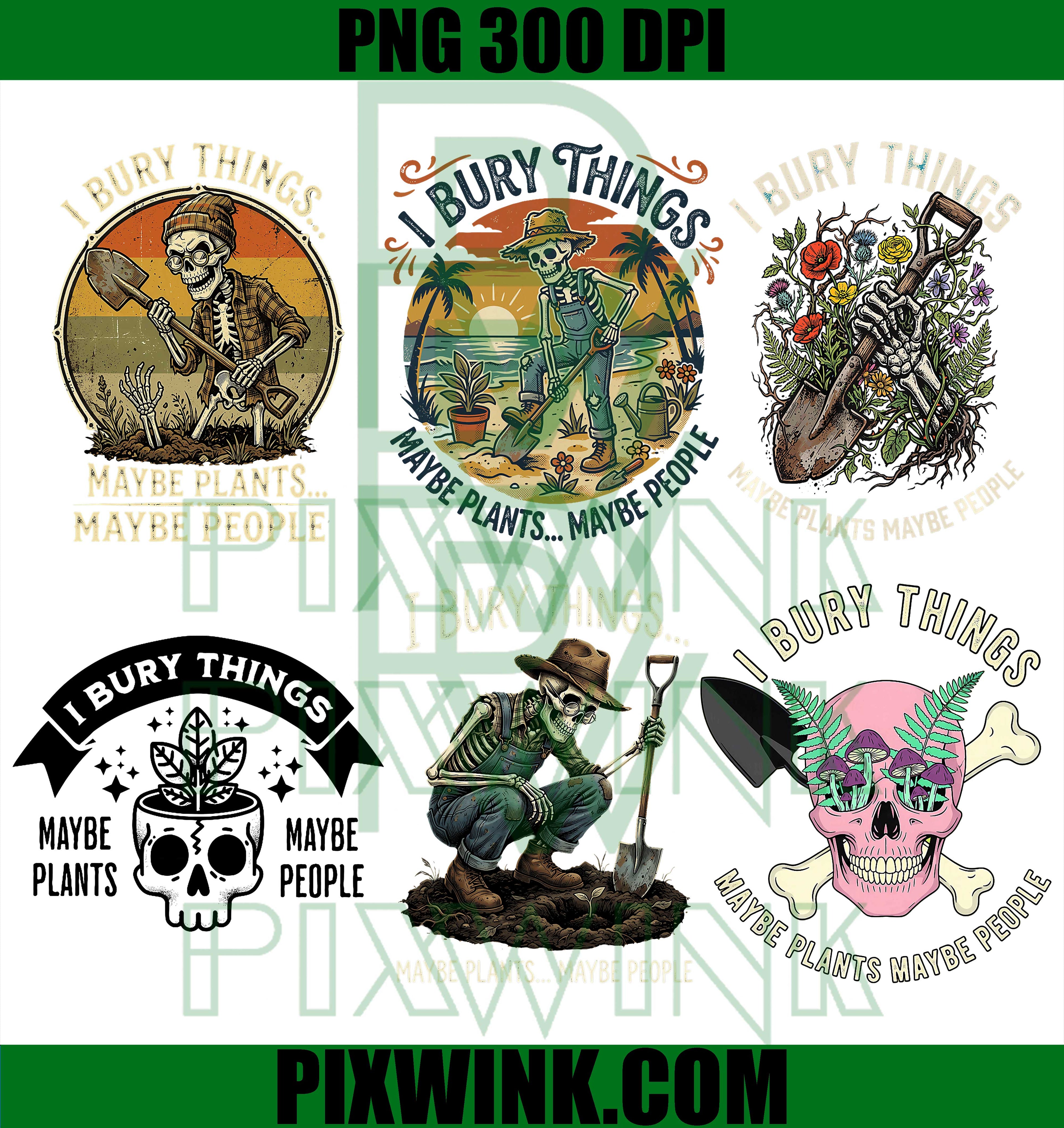 
I Bury Things Skeleton Bundle PNG, Funny Skull Gardening PNG, Skeleton PNG