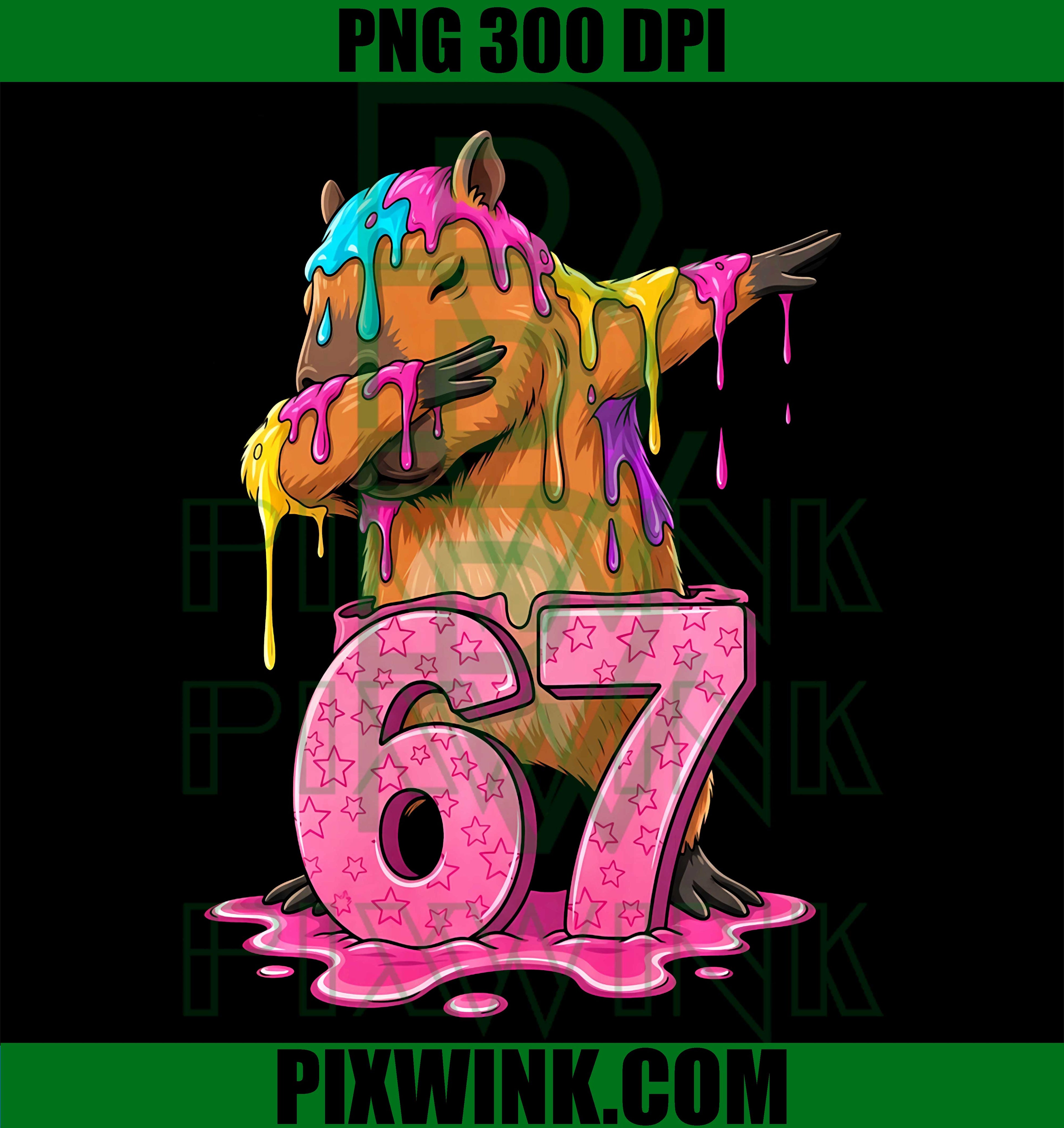 67 Animals Brainrot PNG, Funny Capybara Meme PNG