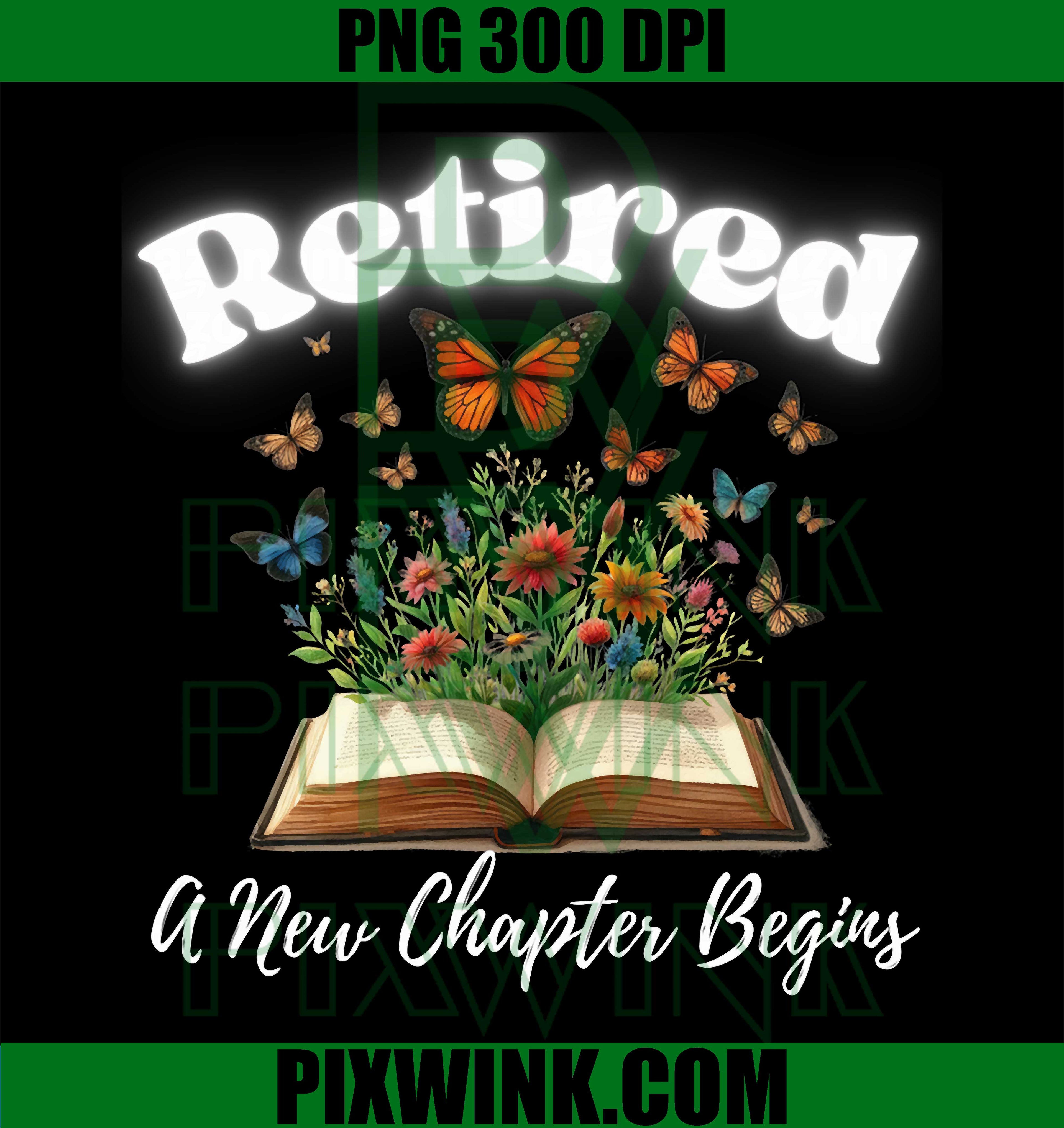 Retirement Chapter PNG, Floral Gift PNG, New Beginning PNG