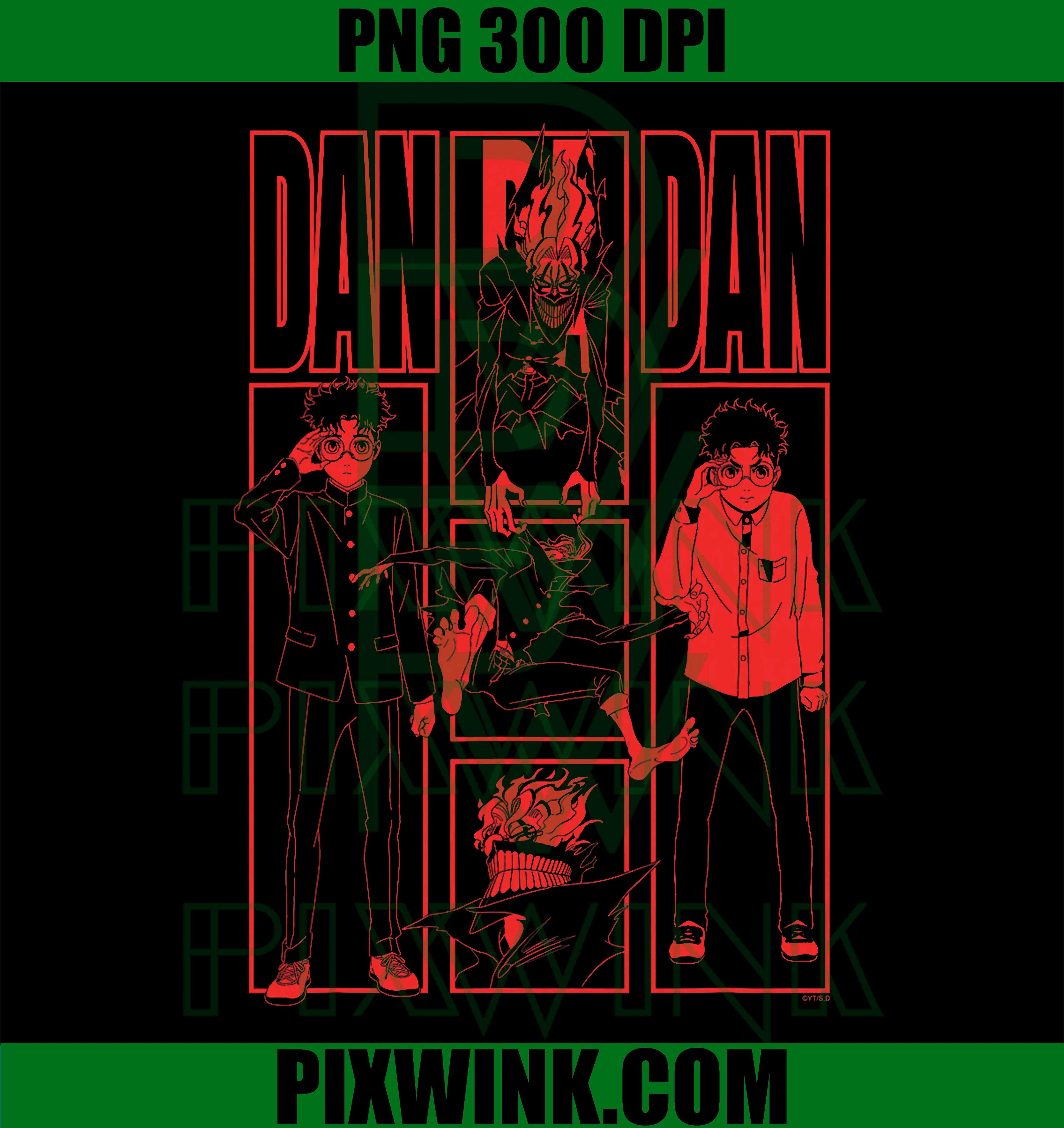 Dan Da Dan PNG, Okarun Yokai Red Panels Anime PNG