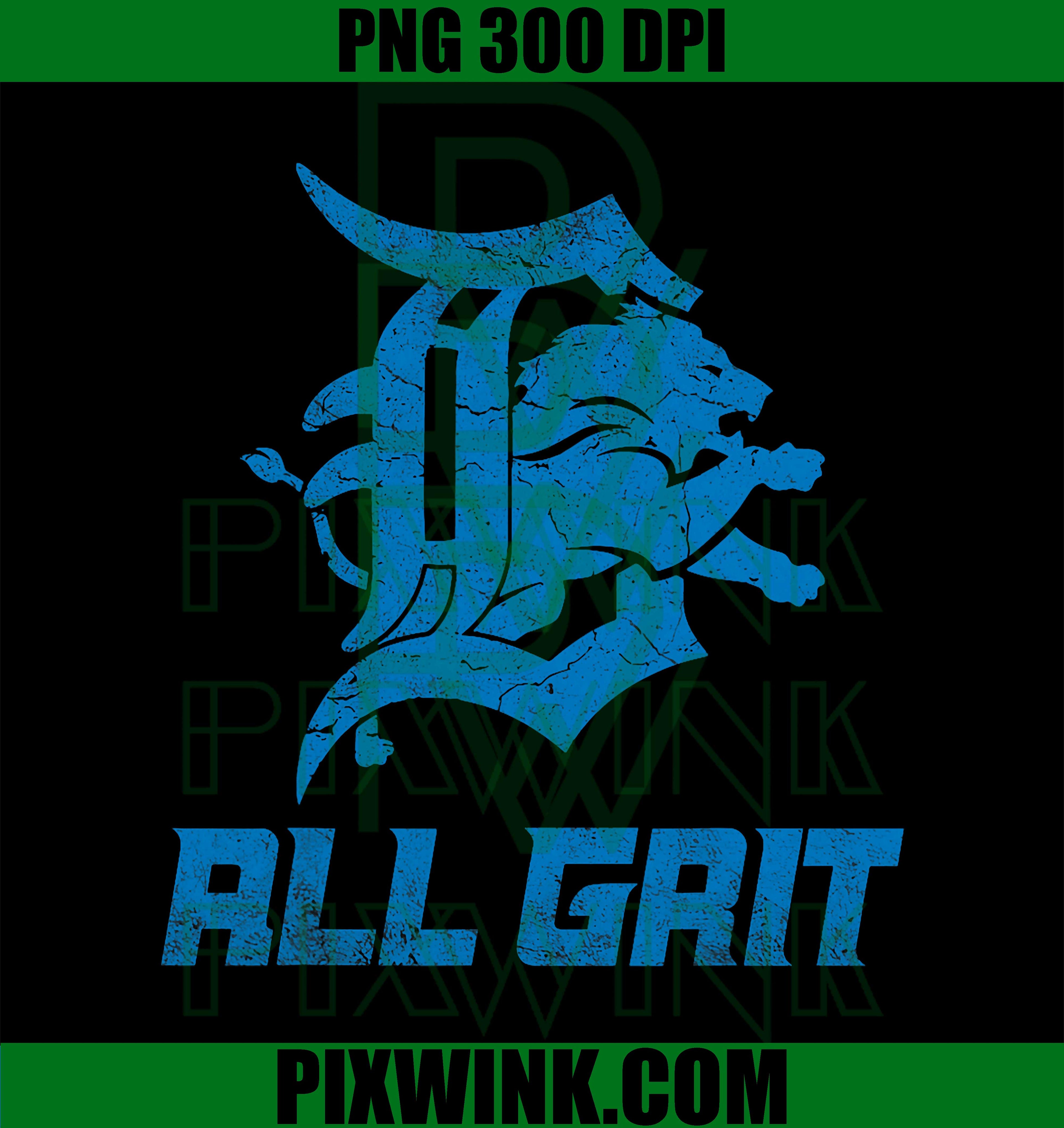 All Grit Detroit PNG, Detroit Lions All Grit Stars PNG
