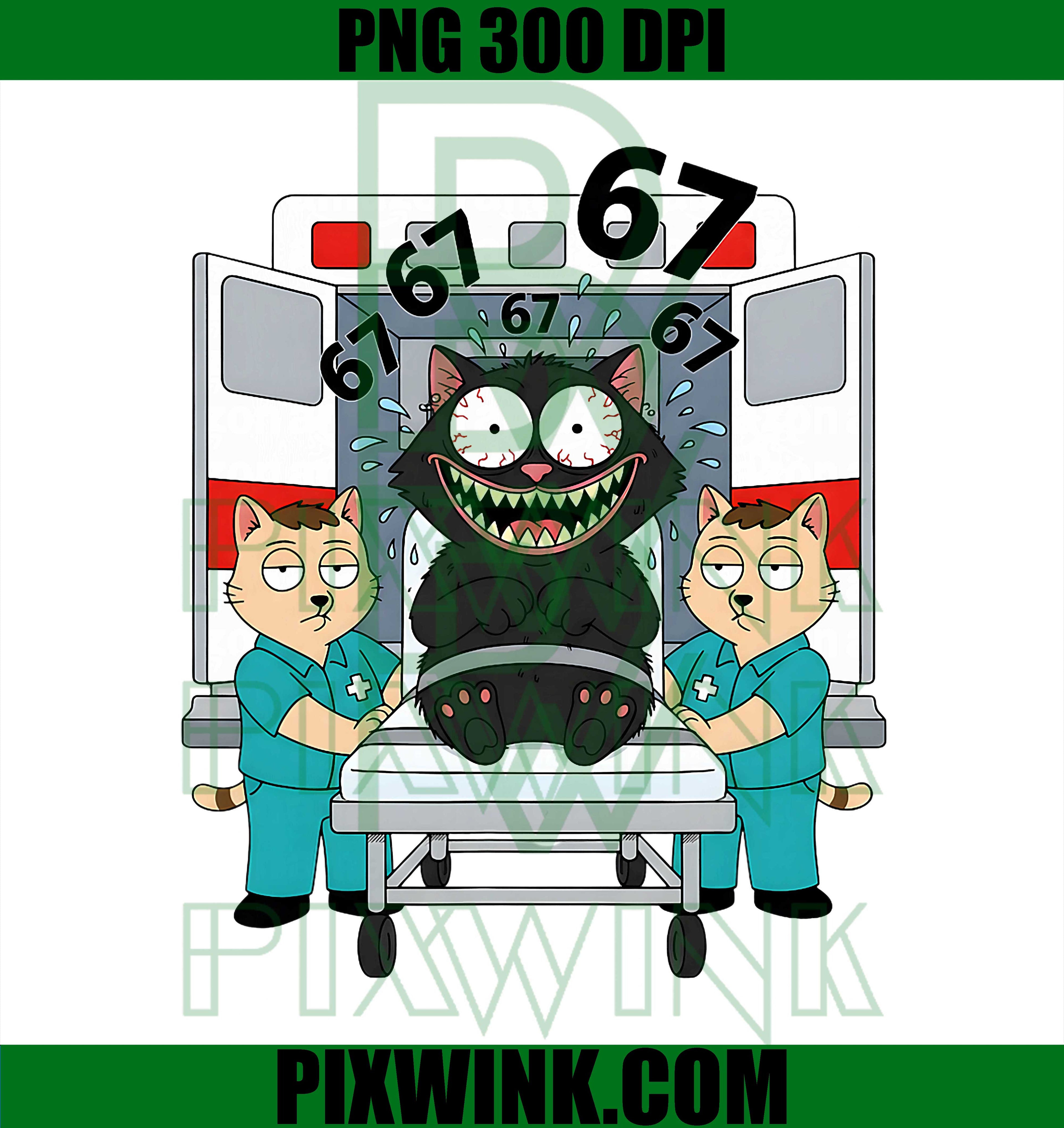 6 7 Meme Six Seven Crazy, Funny Cat 67 PNG