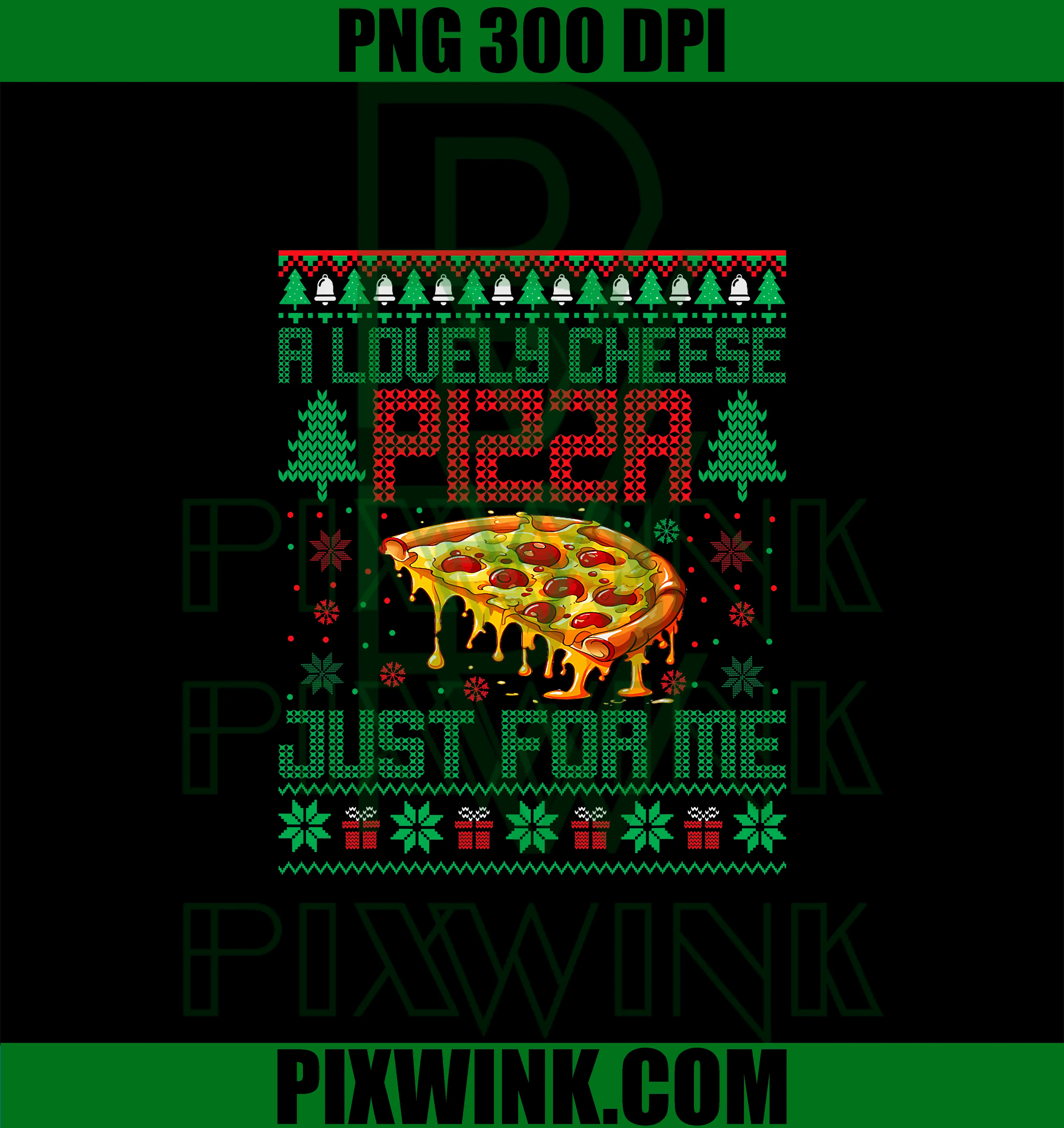 A Lovely Cheese Pizza Just For Me PNG, Alone Home Christmas PNG