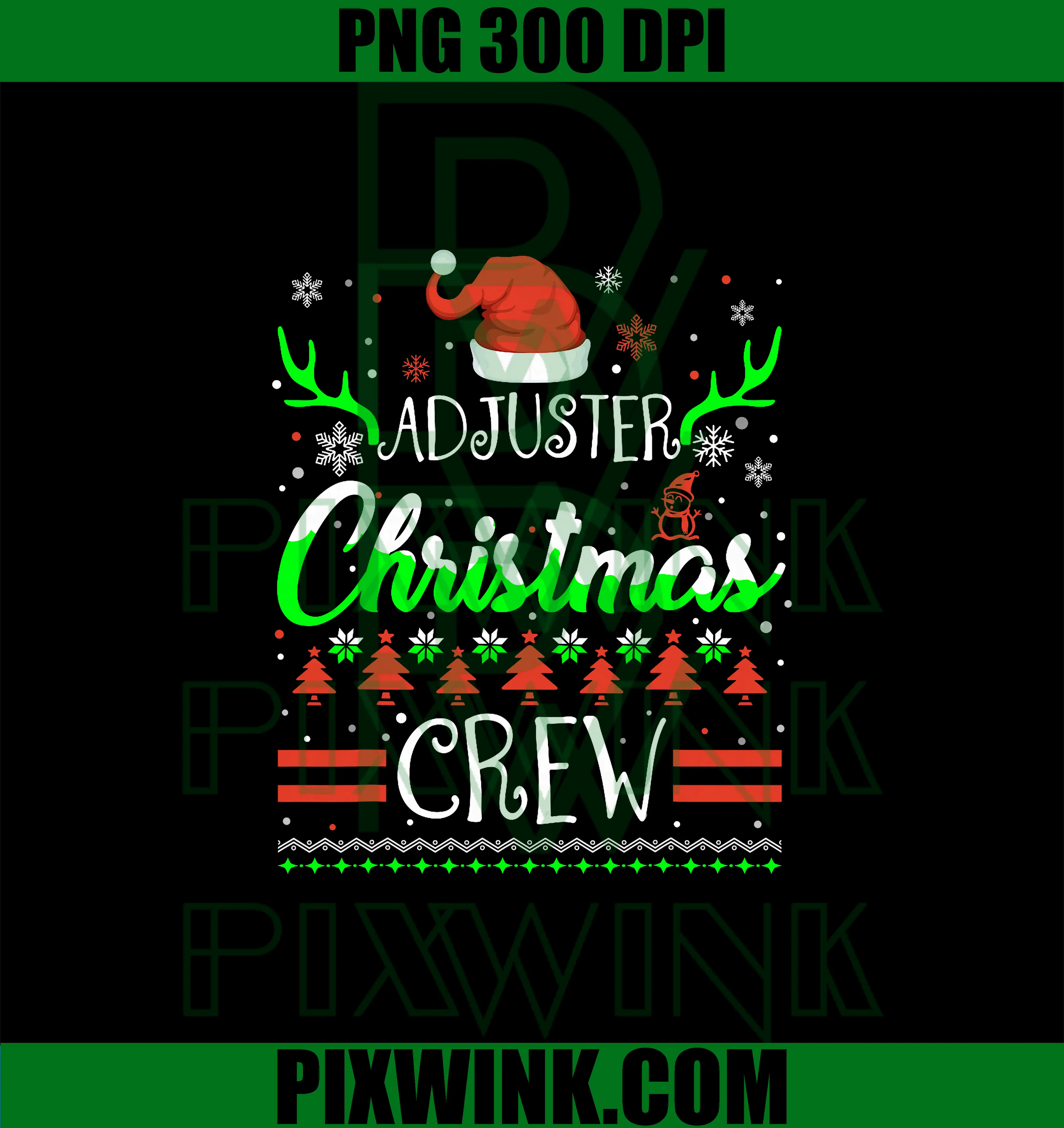 Adjuster Christmas Crew PNG, Matching X-mas Insurance Examiner PNG