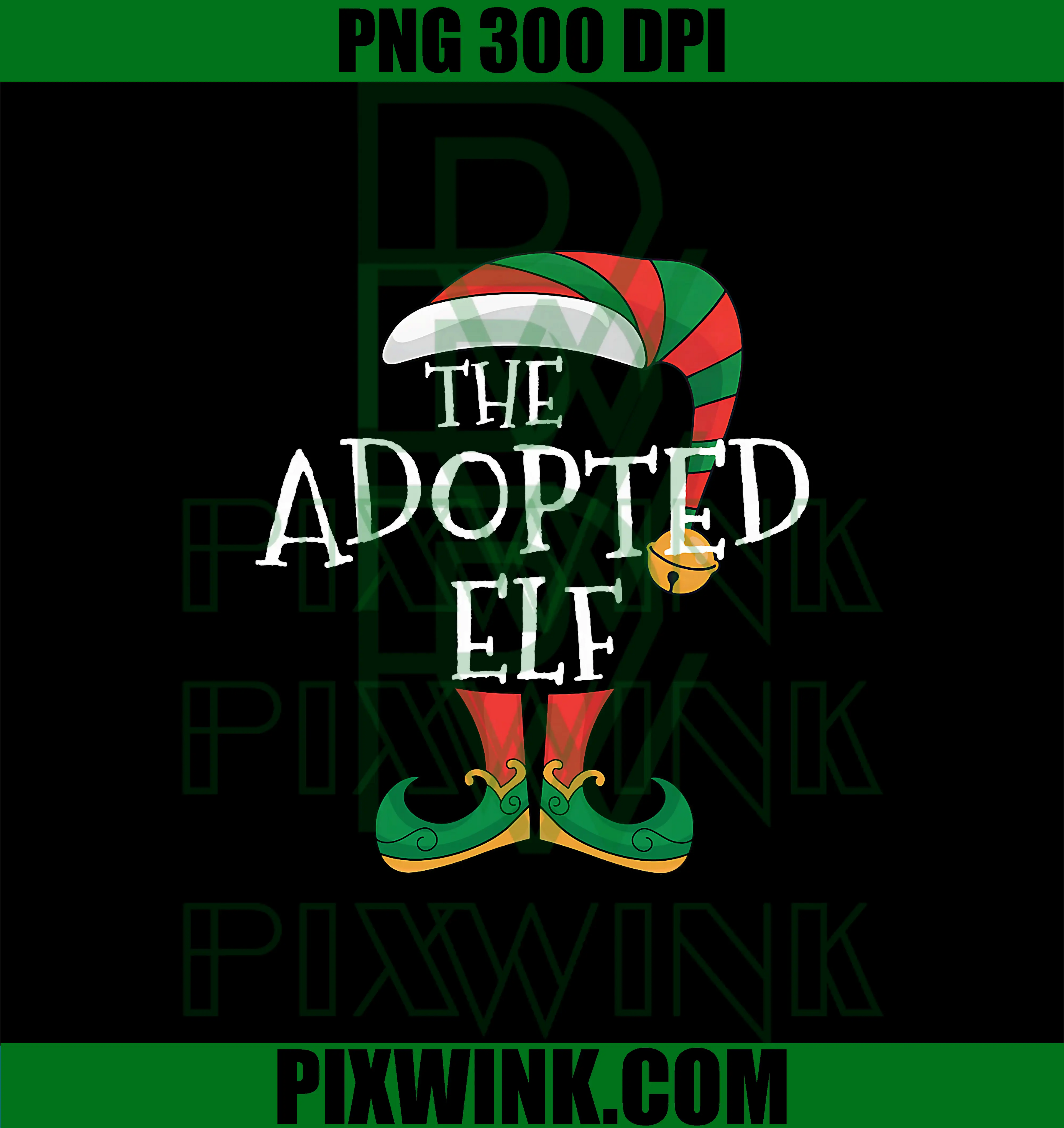 The Adopted Elf PNG, Xmas Matching  Group PNG, Christmas Elf PNG
