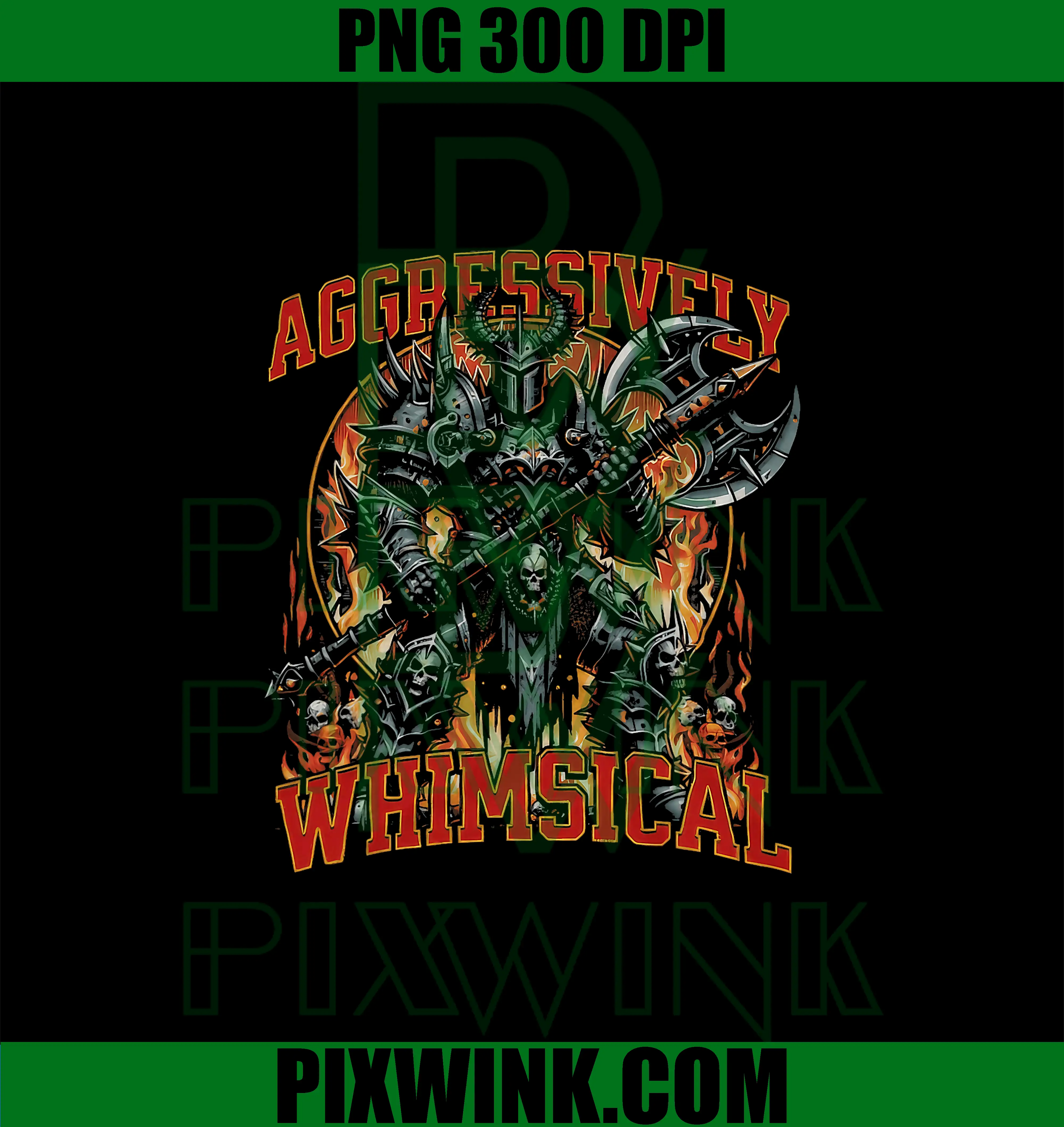 Aggressively Whimsical PNG, Dark Fantasy Warrior Battle Design PNG