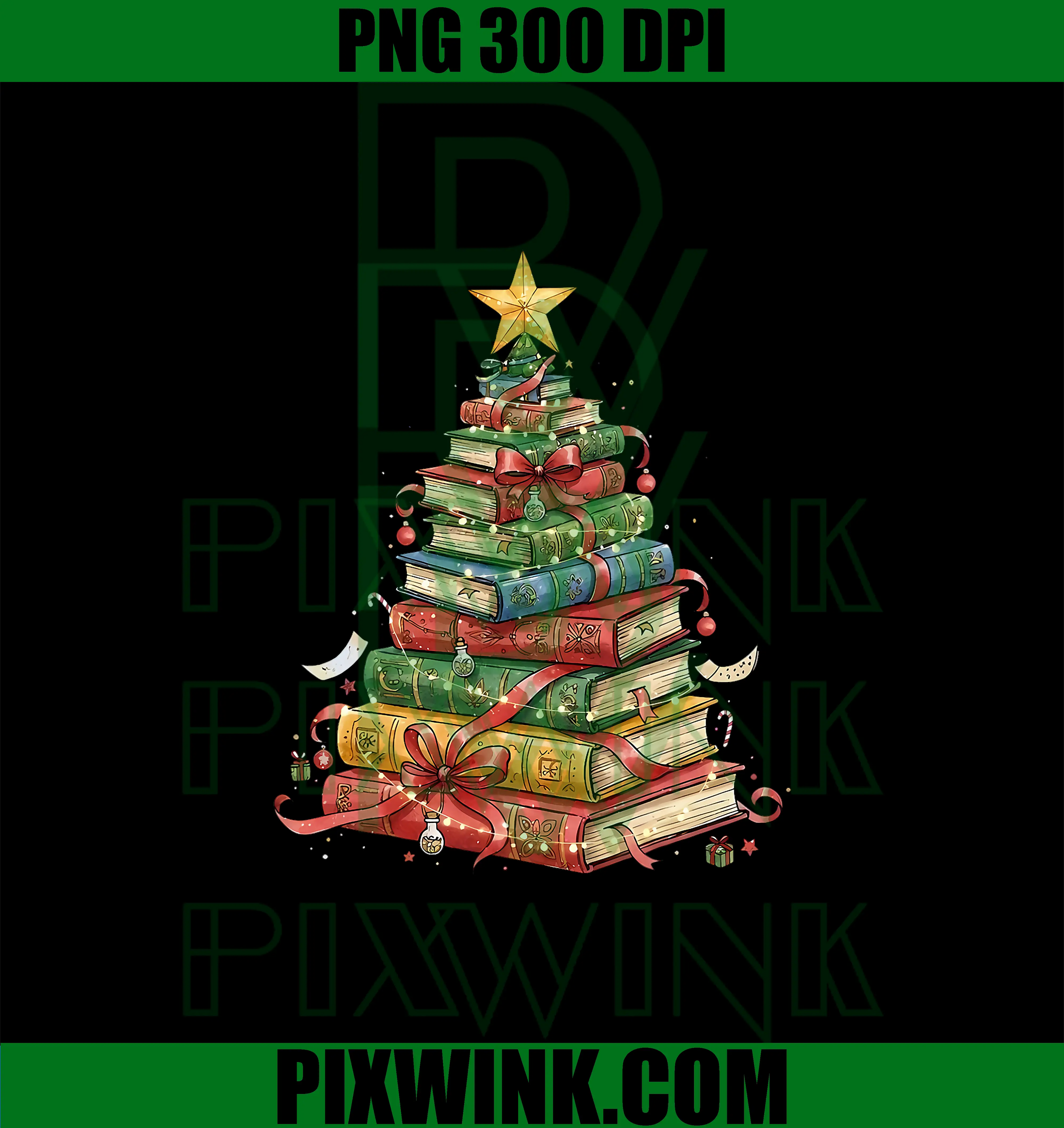 All Booked for Christmas Book PNG, Christmas Tree Lights PNG