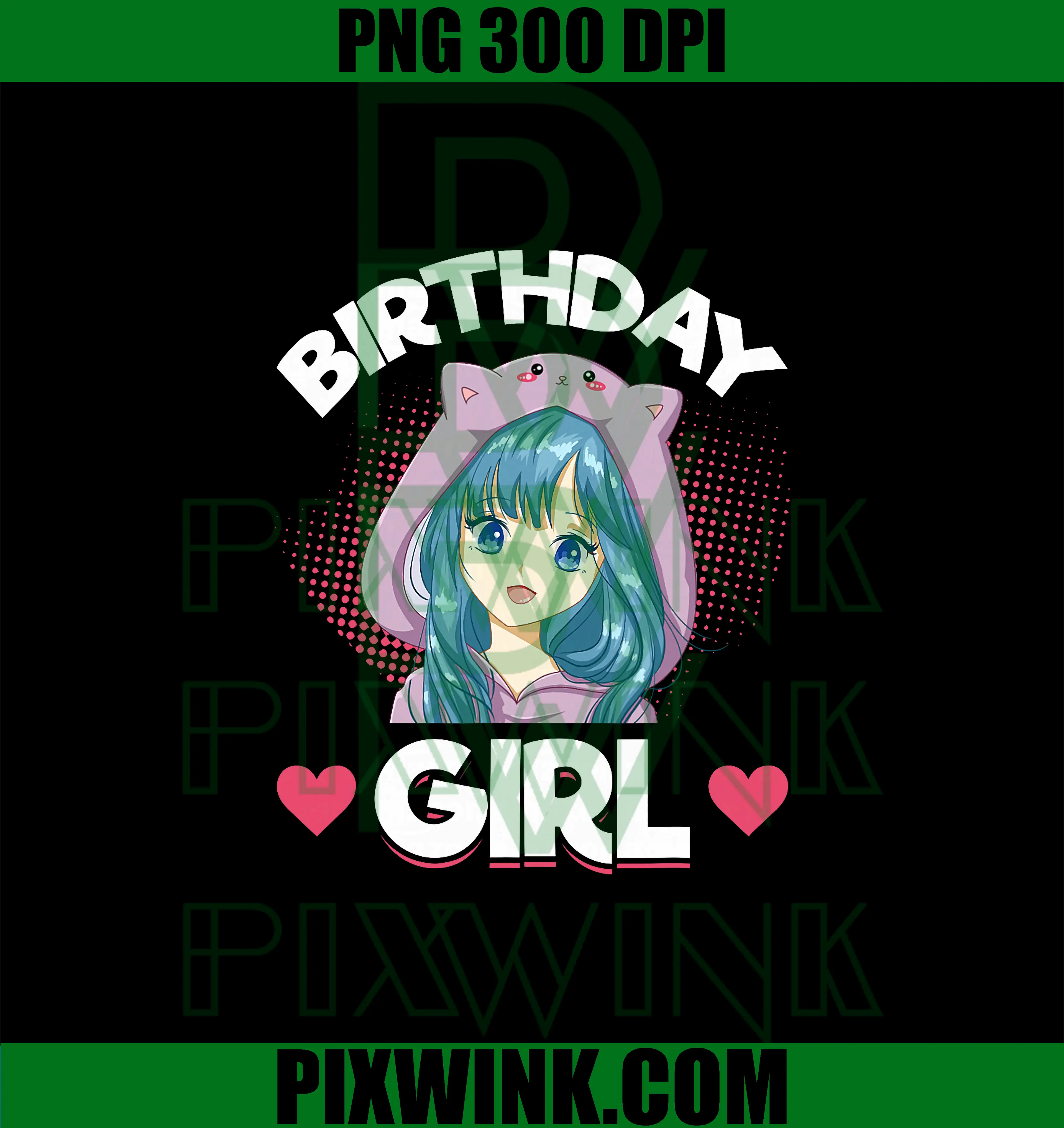Anime Manga PNG, Birthday Girl PNG