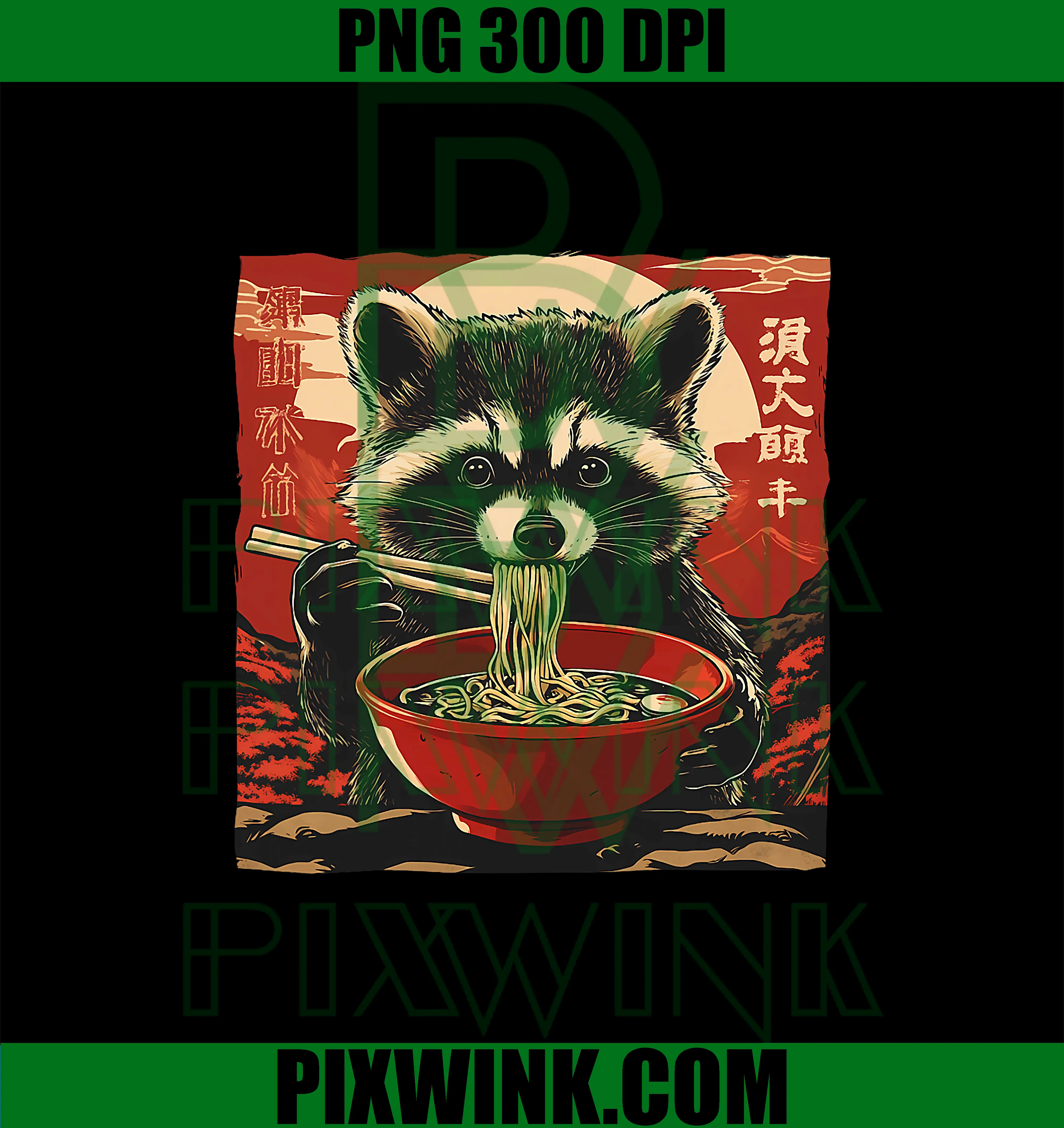 Anime Racoon Ramen PNG, Noodles Kawaii Cute Raccoon PNG