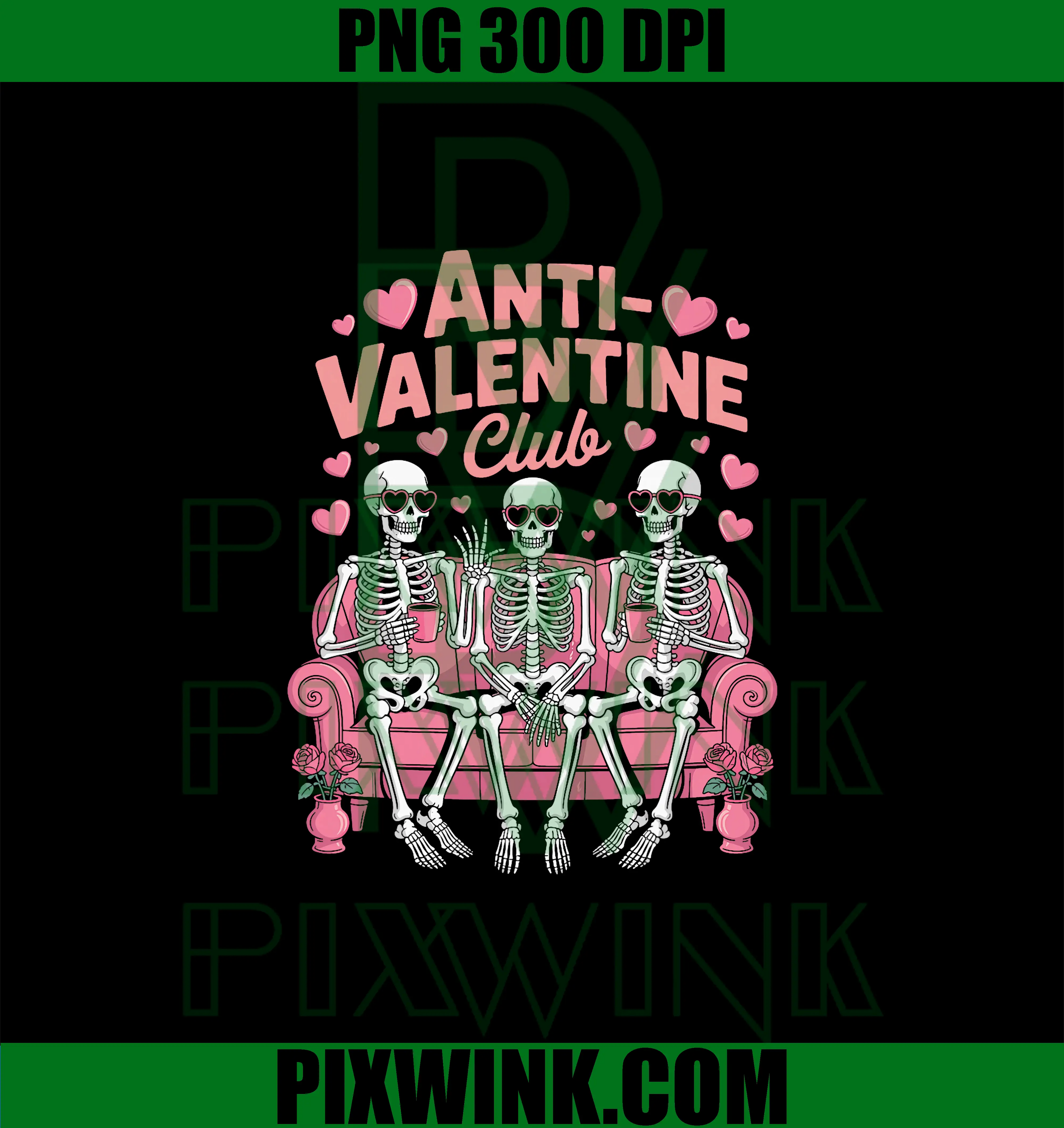 Anti Valentine Club PNG, Funny Anti-Valentine Single Love PNG
