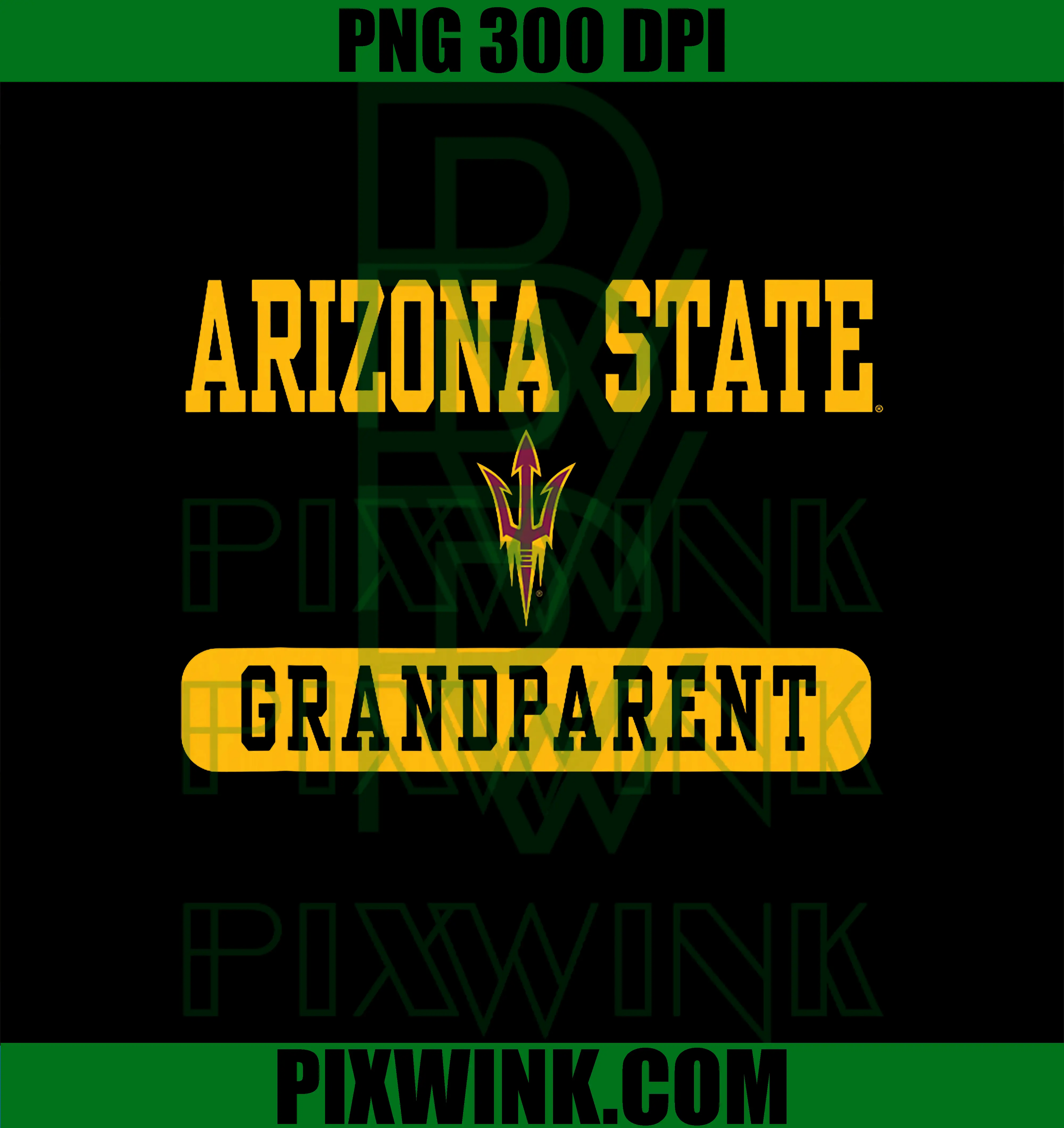 Arizona State Sun Devils Grandparent PNG, Officially Licensed PNG