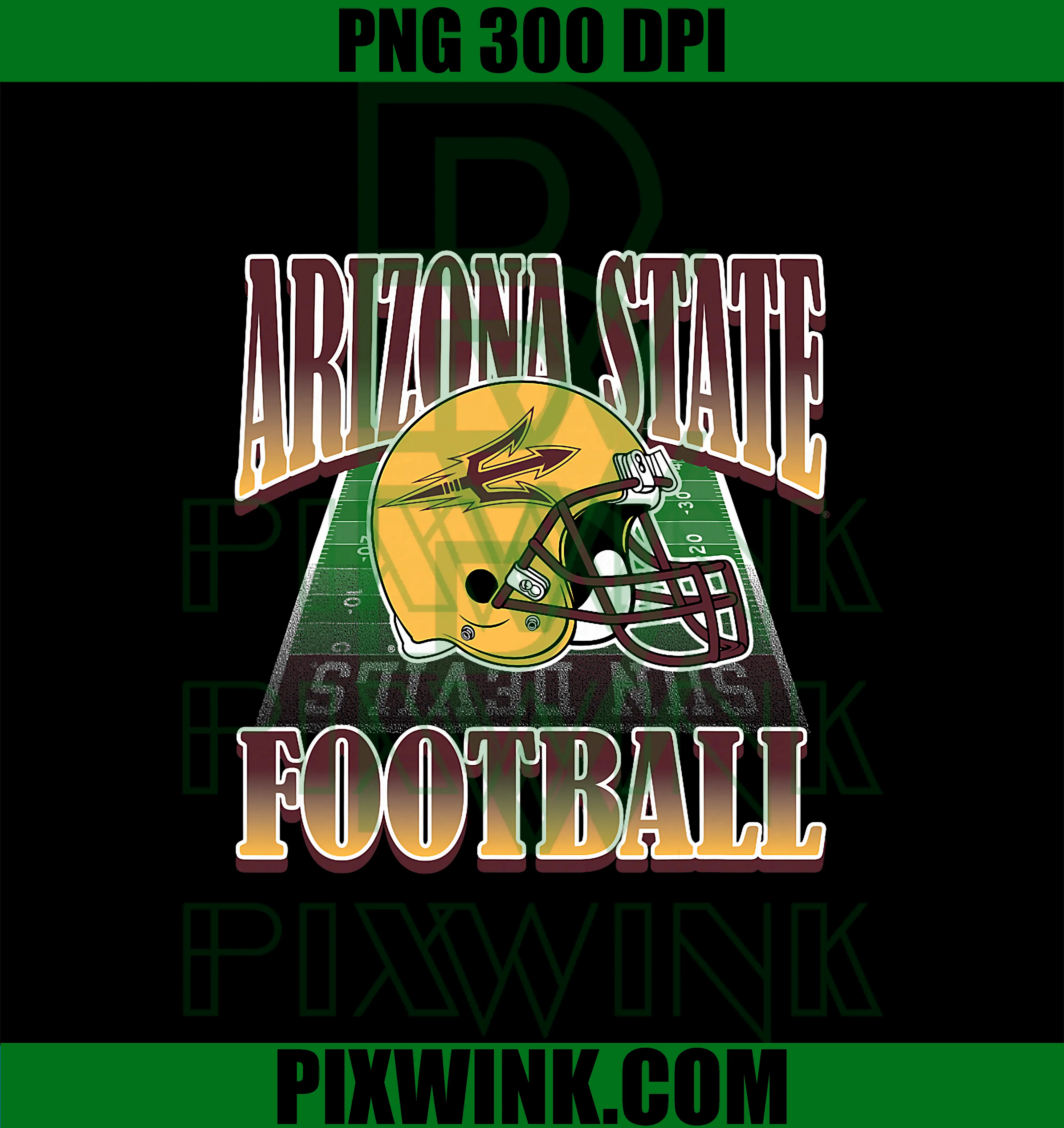 Arizona State Football PNG, Sun Devils Vintage Football Helmet 90's PNG