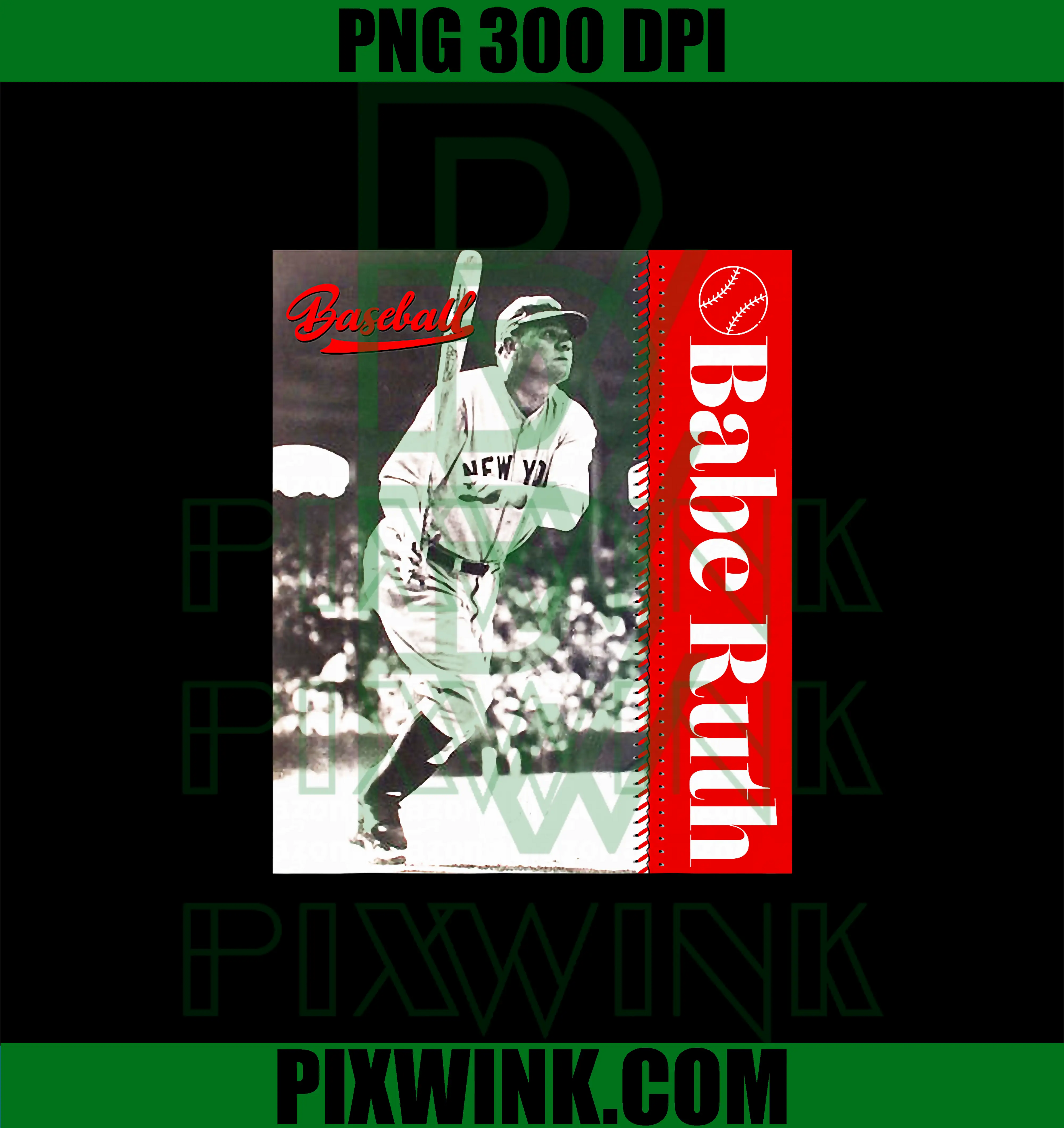 Babe Ruth Baseball 077 PNG, Baseball PNG