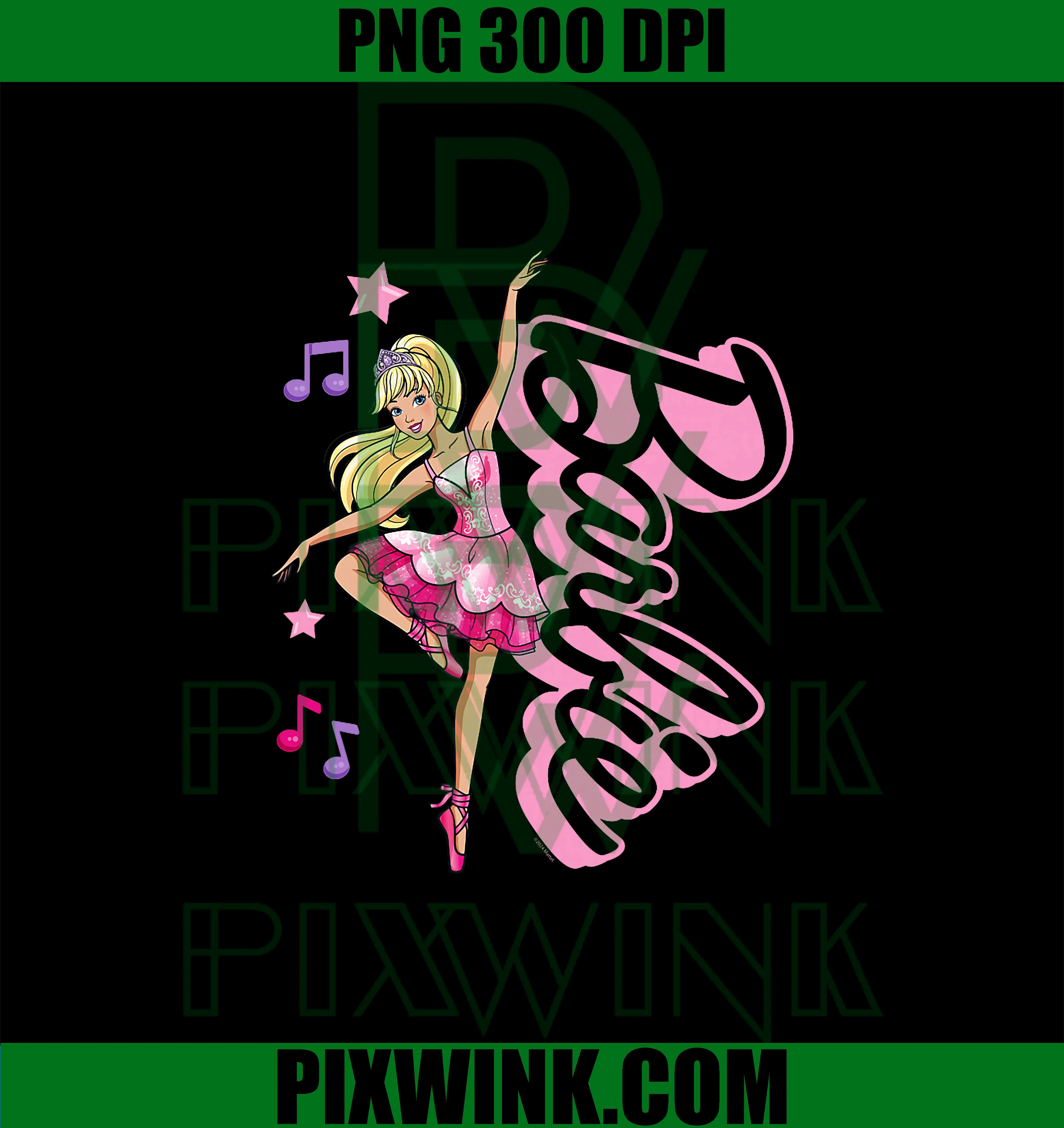 Barbie Ballerina PNG, Ballet All Day PNG