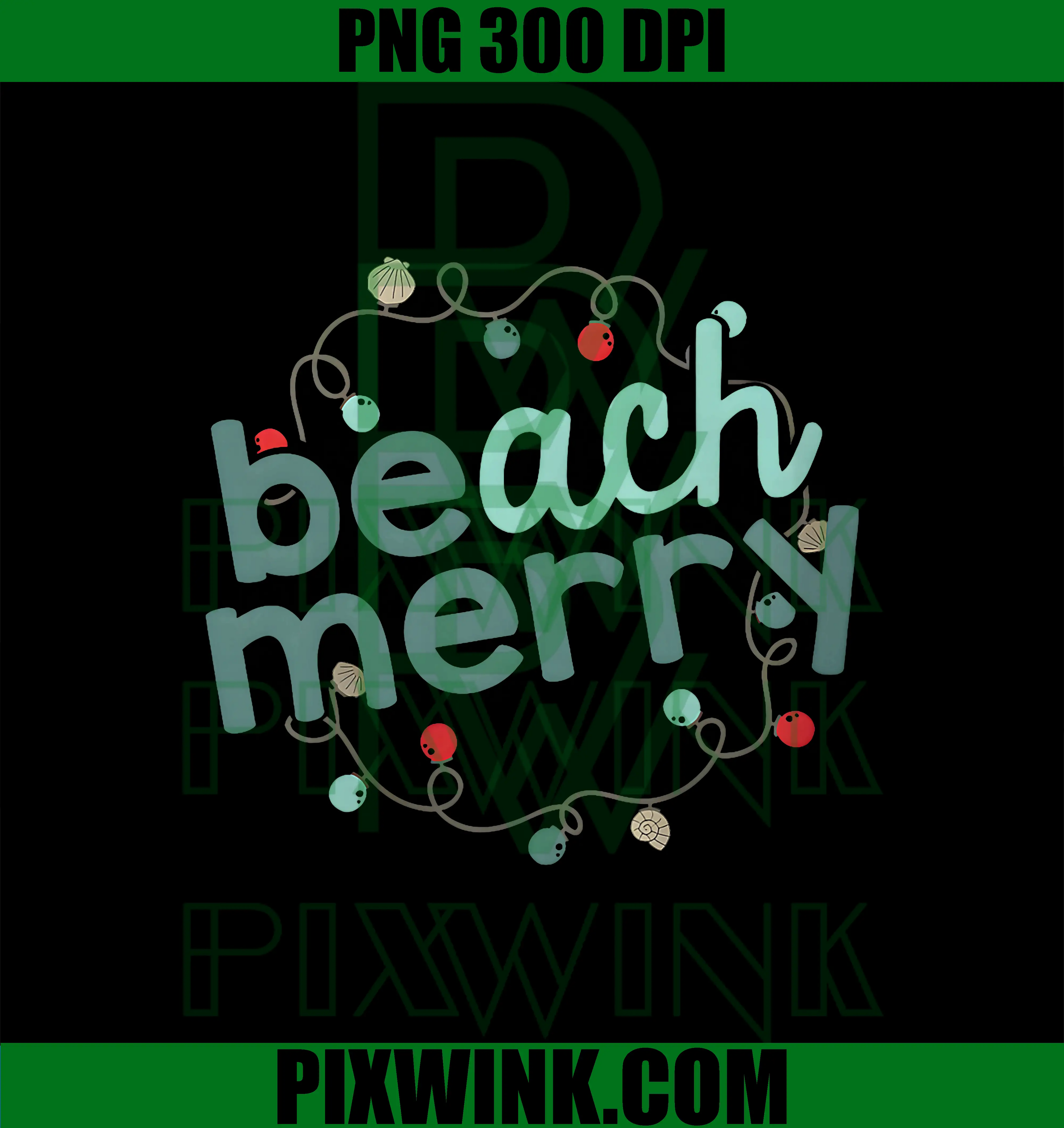 Beach Merry PNG, Christmas Funny PNG