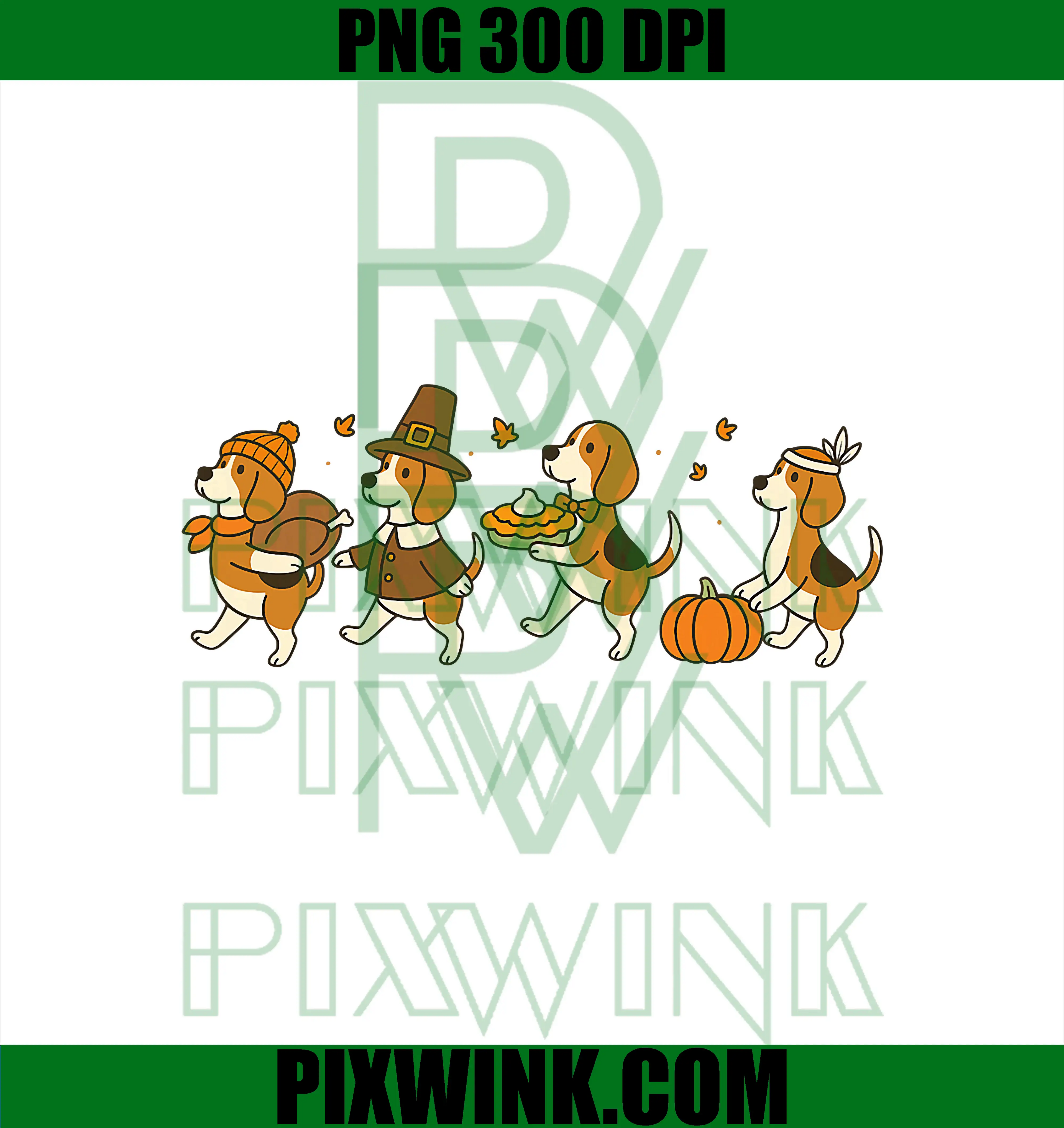 Beagle Parade Thanksgiving PNG, Beagle Dog Turkey PNG