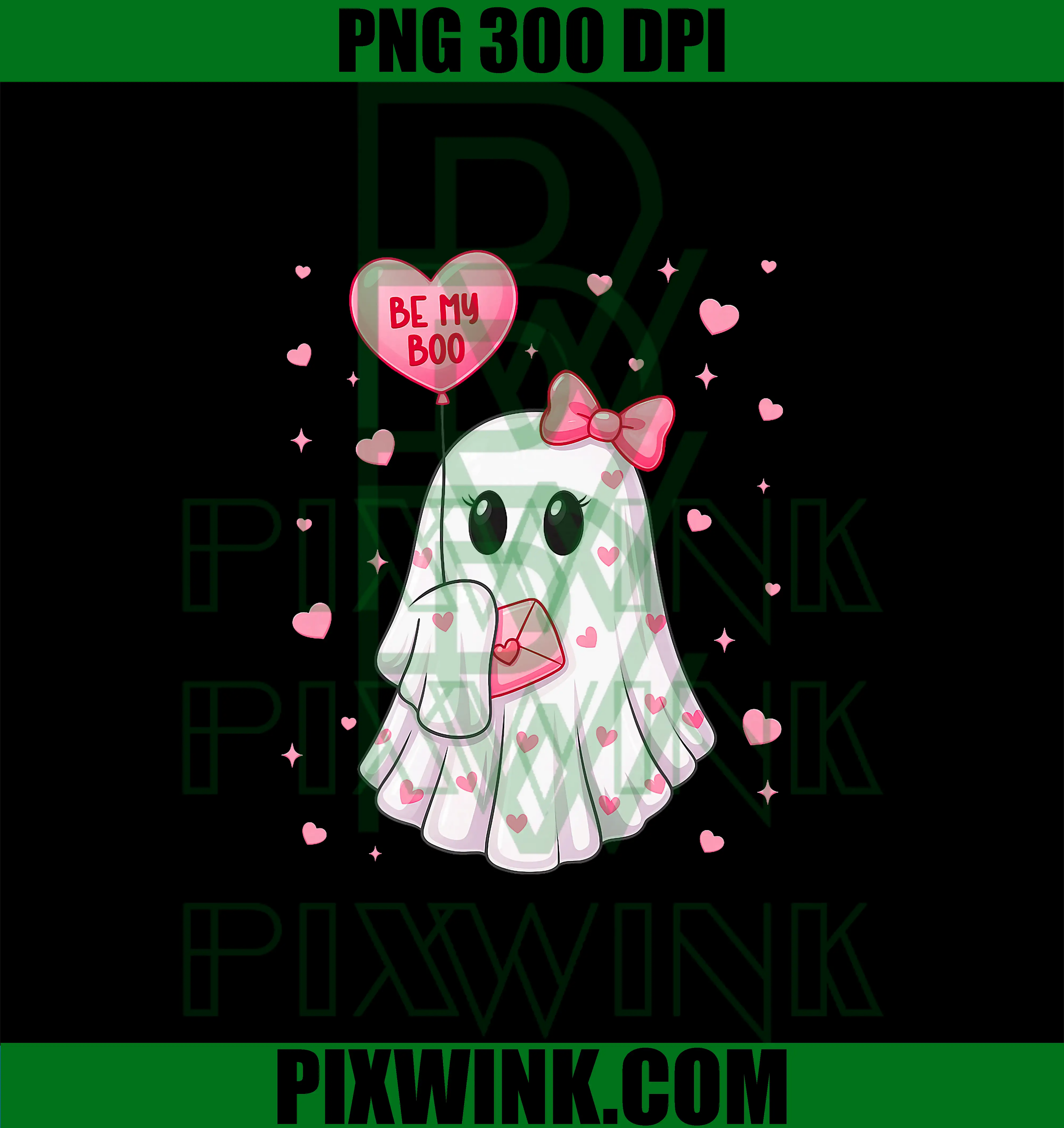 Bee My Boo Heart PNG, Boo Ghost Valentine PNG