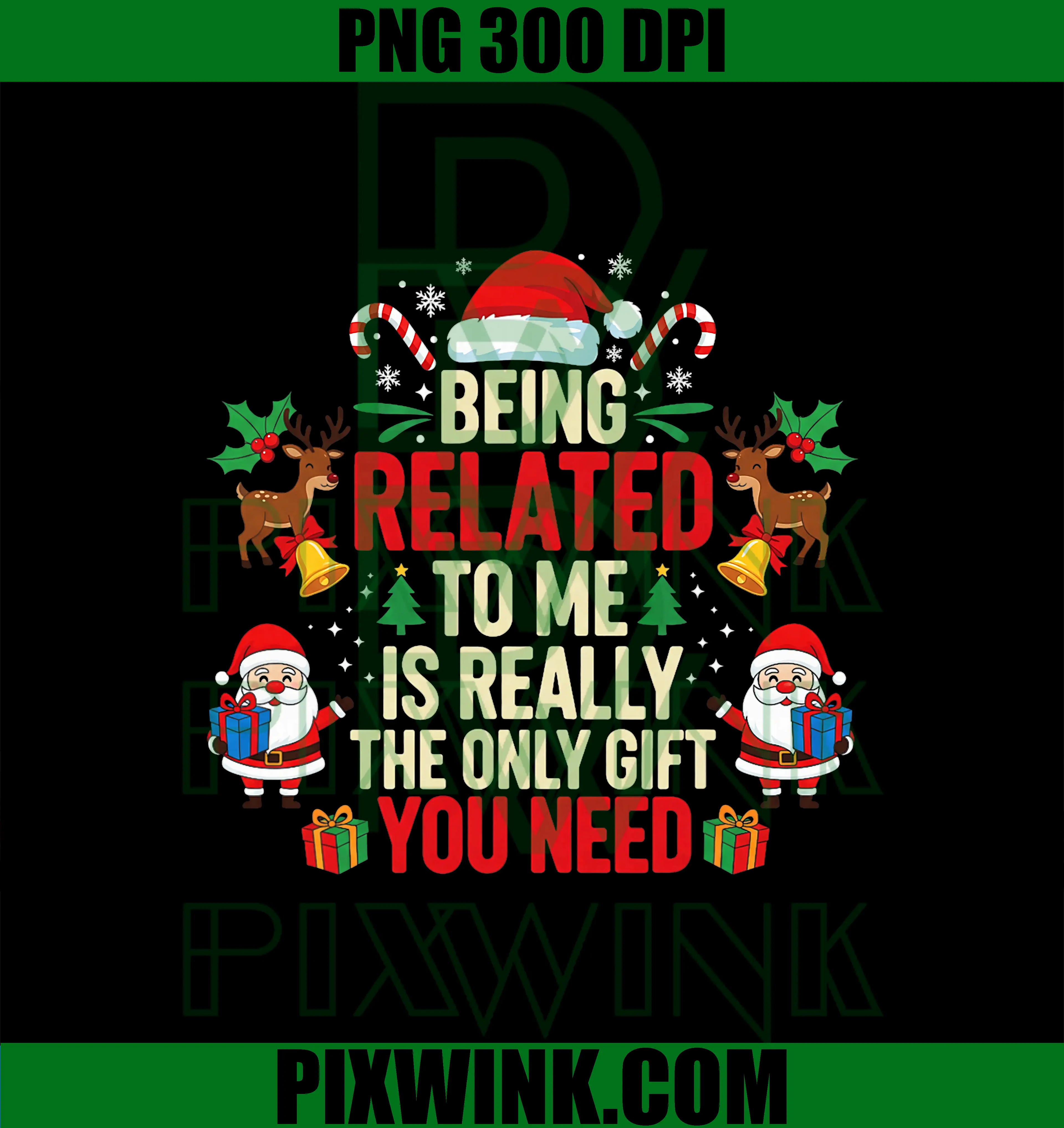 Being Related To Me PNG, Funny Christmas Family PNG