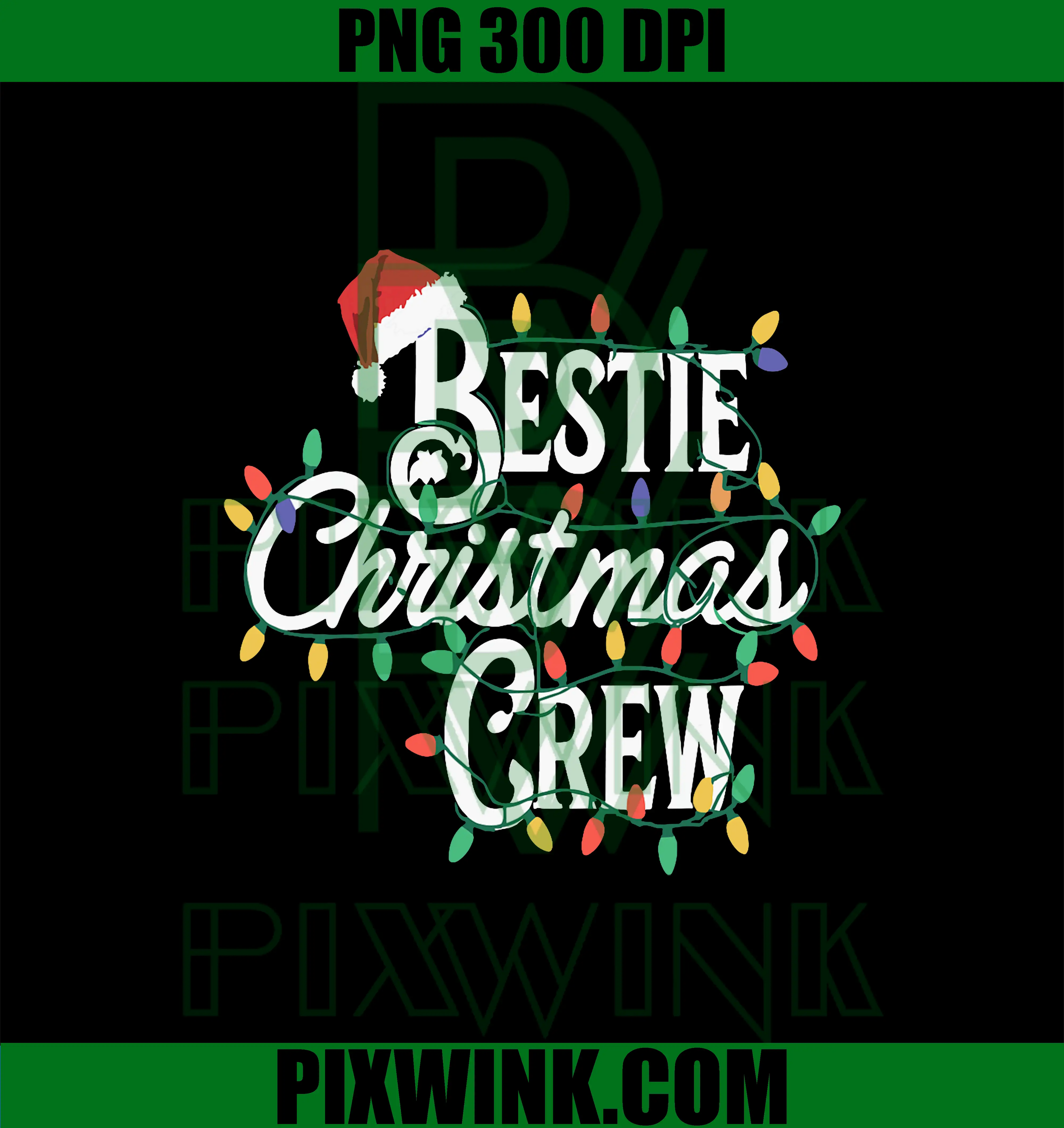 Bestie Christmas Crew Fun PNG, Funny Best Friend Matching Friends PNG