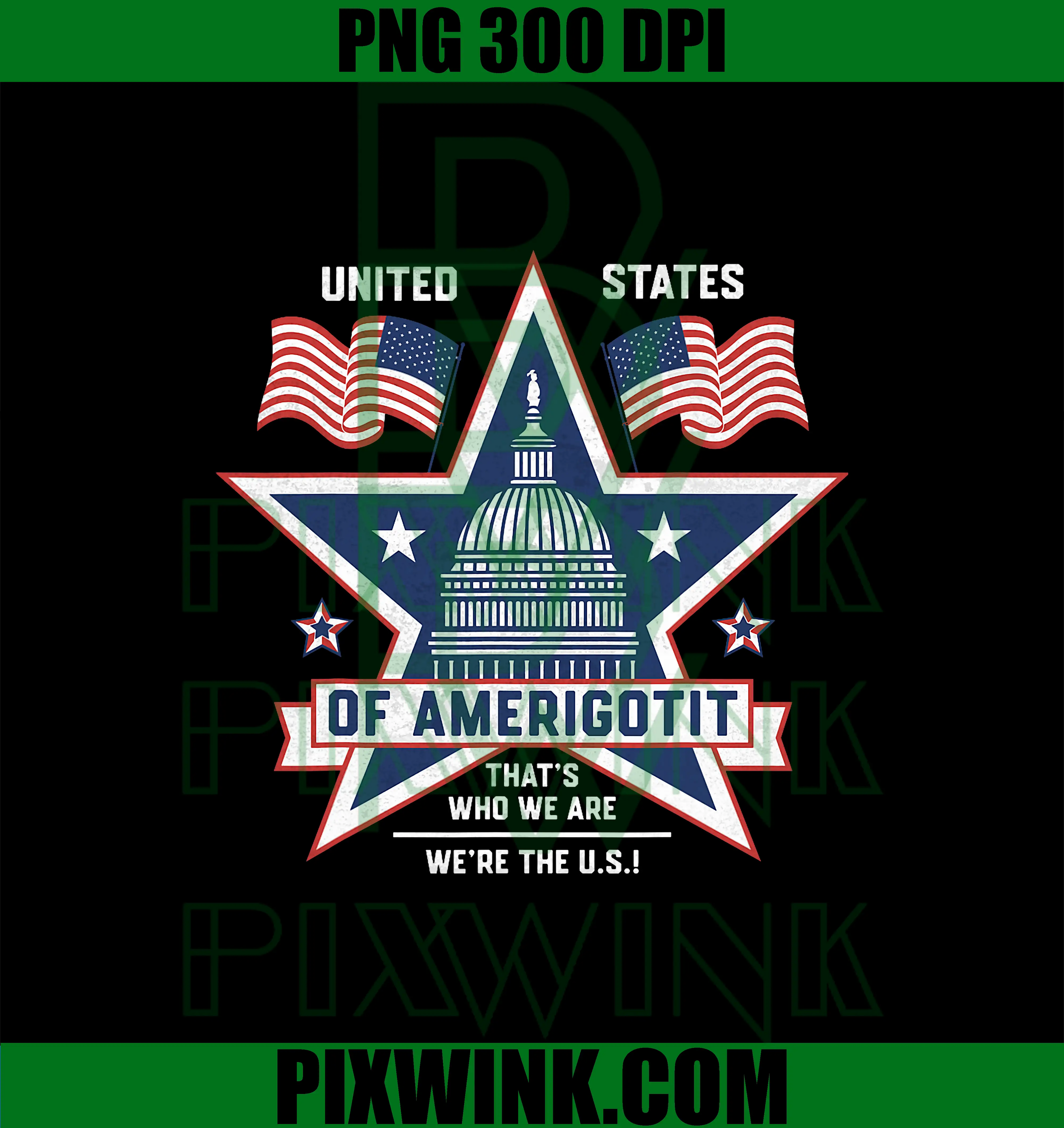 Biden United States of Amerigotit PNG, Funny Political Quote PNG