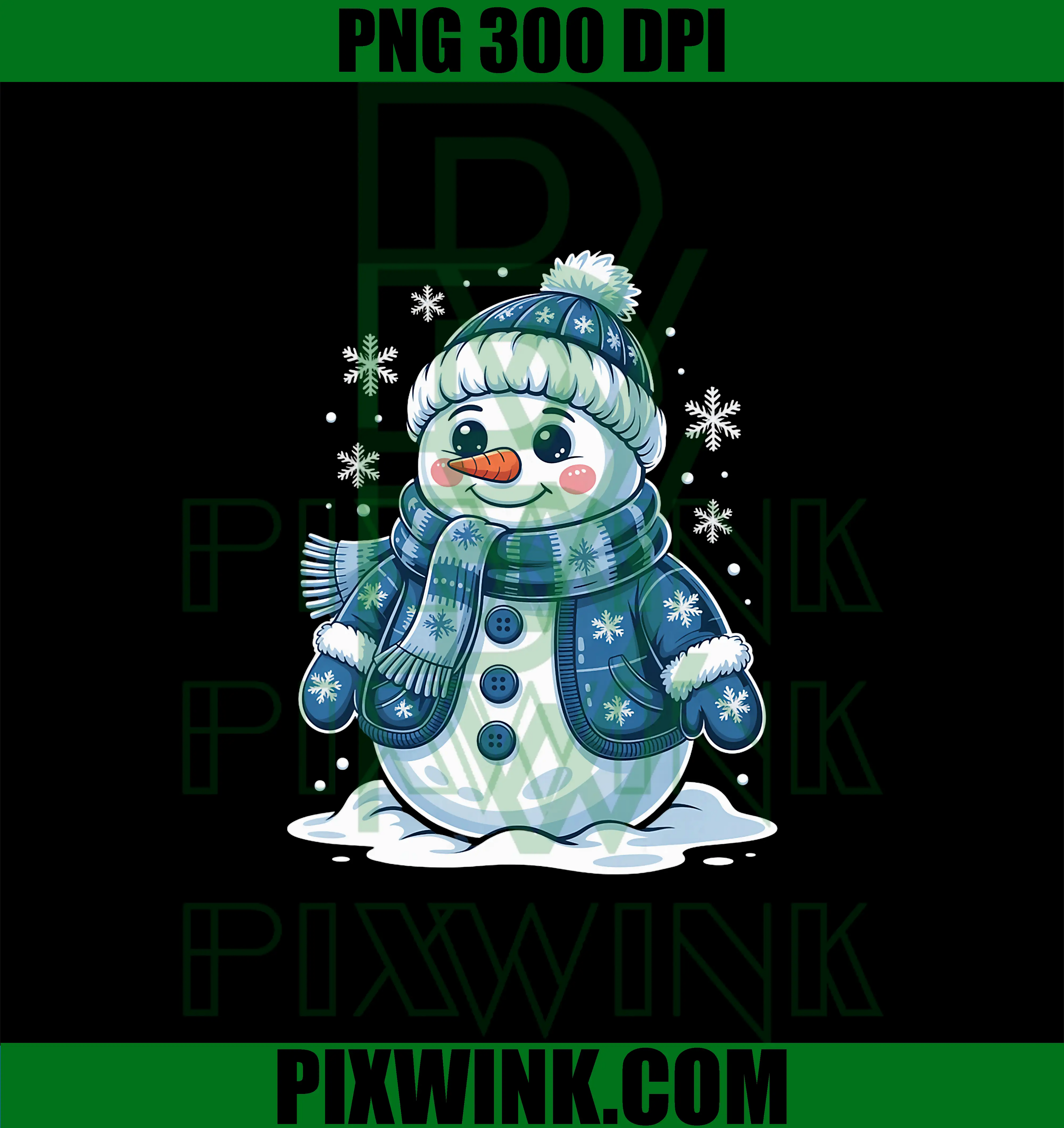 Blue Snowman Christmas for Winter PNG, Lovers and Festive Vibes PNG
