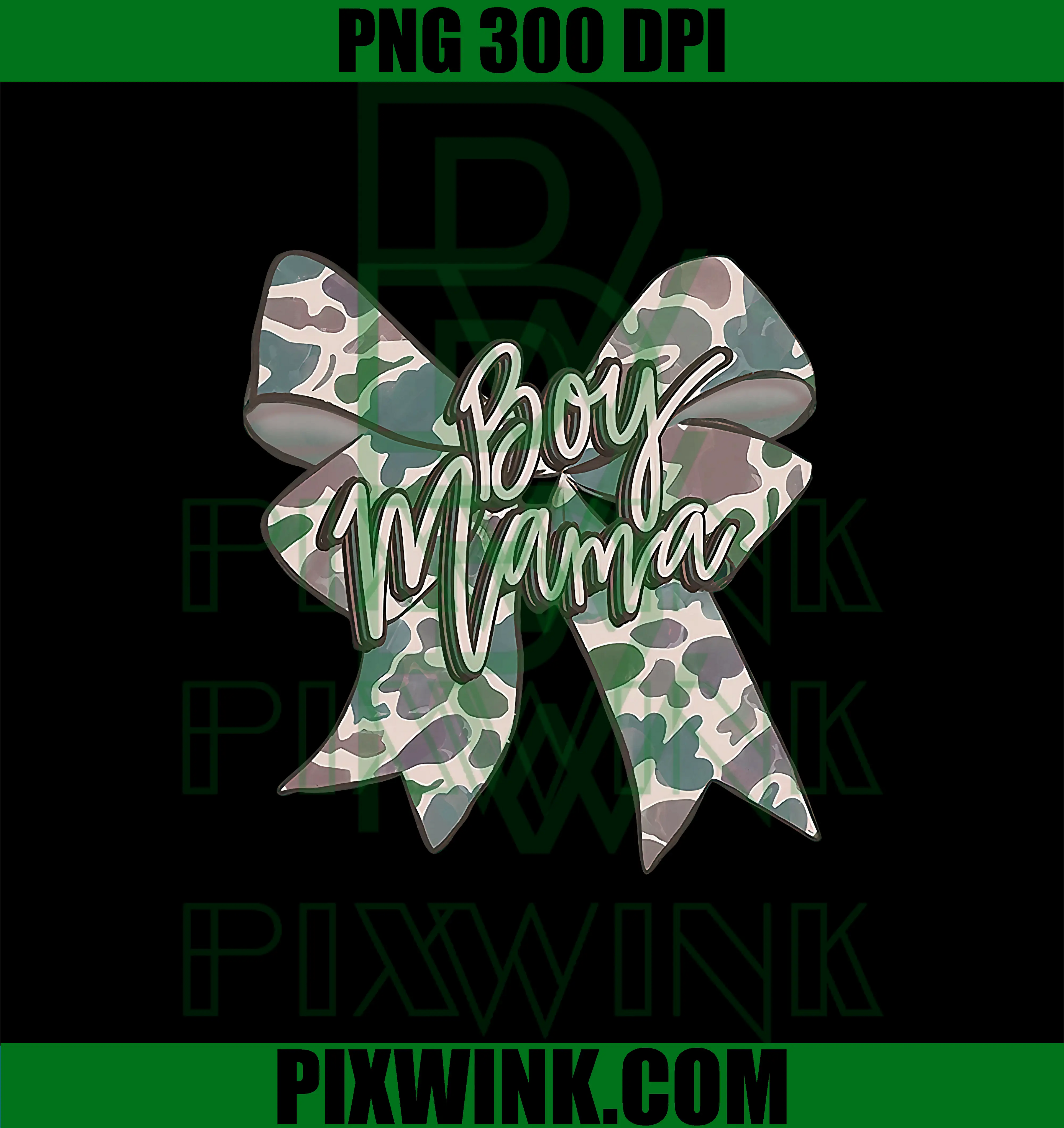 Boy Mama Camo Coquette Bow PNG, Camouflage Mothers Day PNG